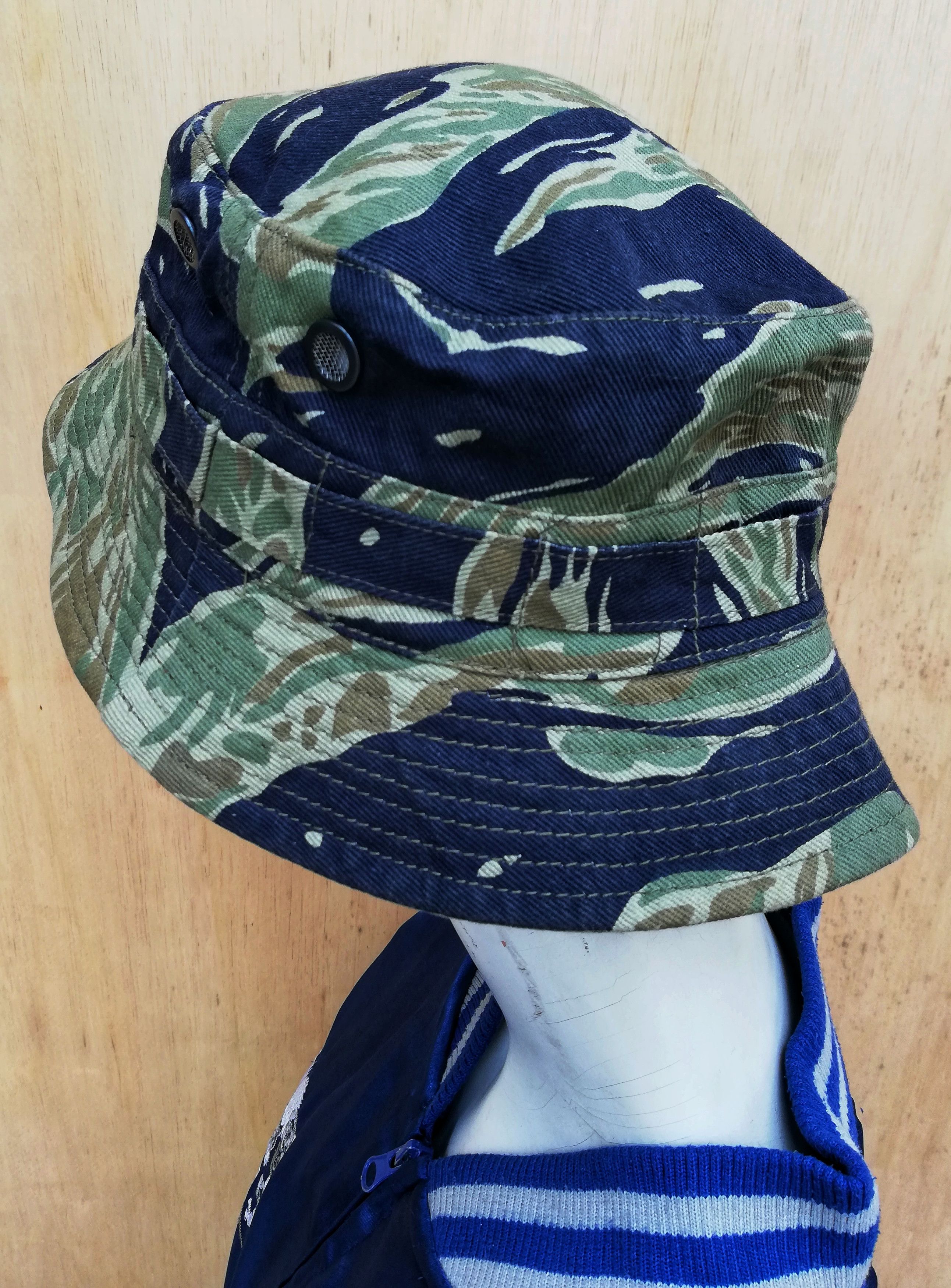 Vintage 🔥Military Tiger 🐅 Stripe Bucket Hat Inspired By Wtaps🔥 Size ONE SIZE - 3 Thumbnail