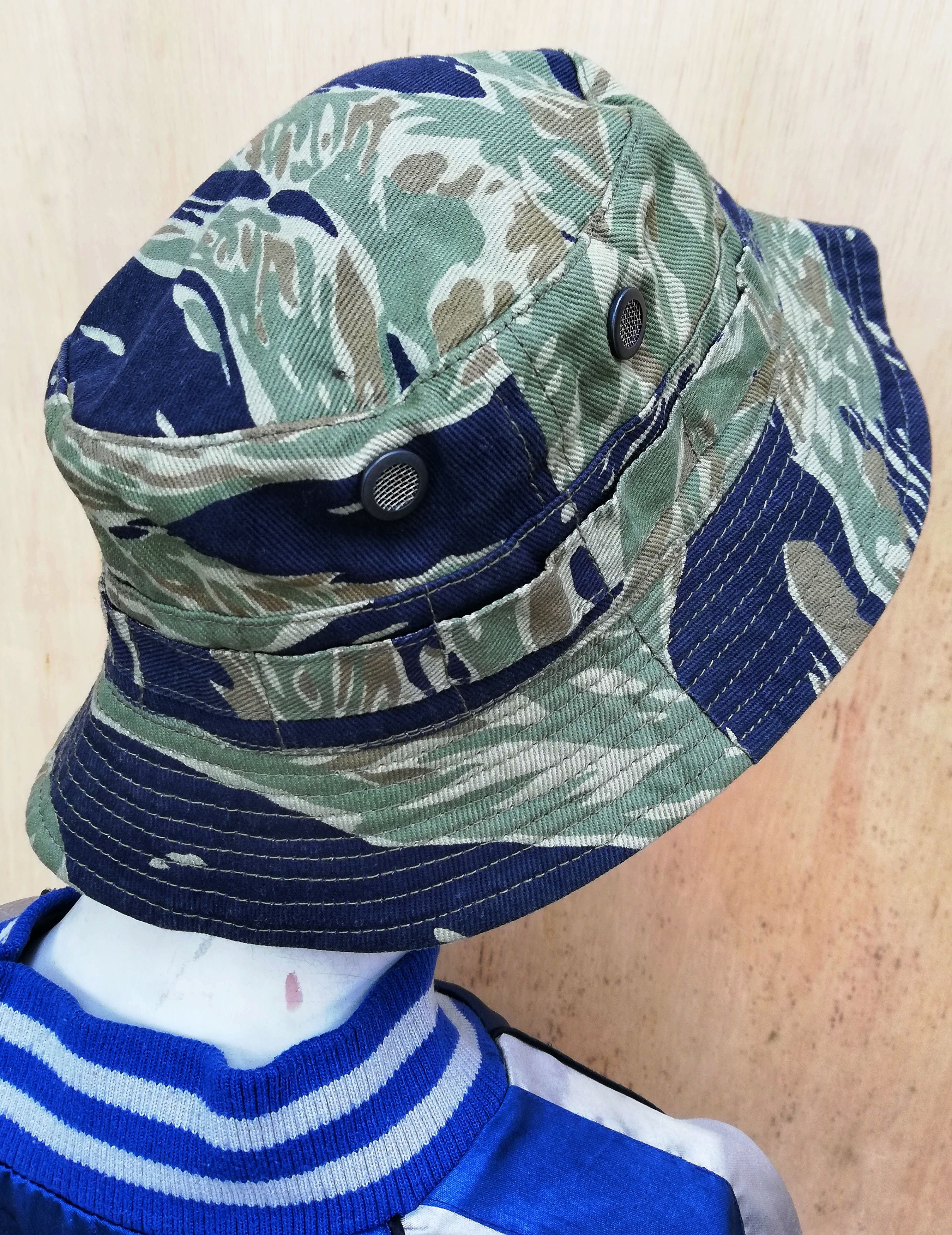 Vintage 🔥Military Tiger 🐅 Stripe Bucket Hat Inspired By Wtaps🔥 Size ONE SIZE - 5 Thumbnail