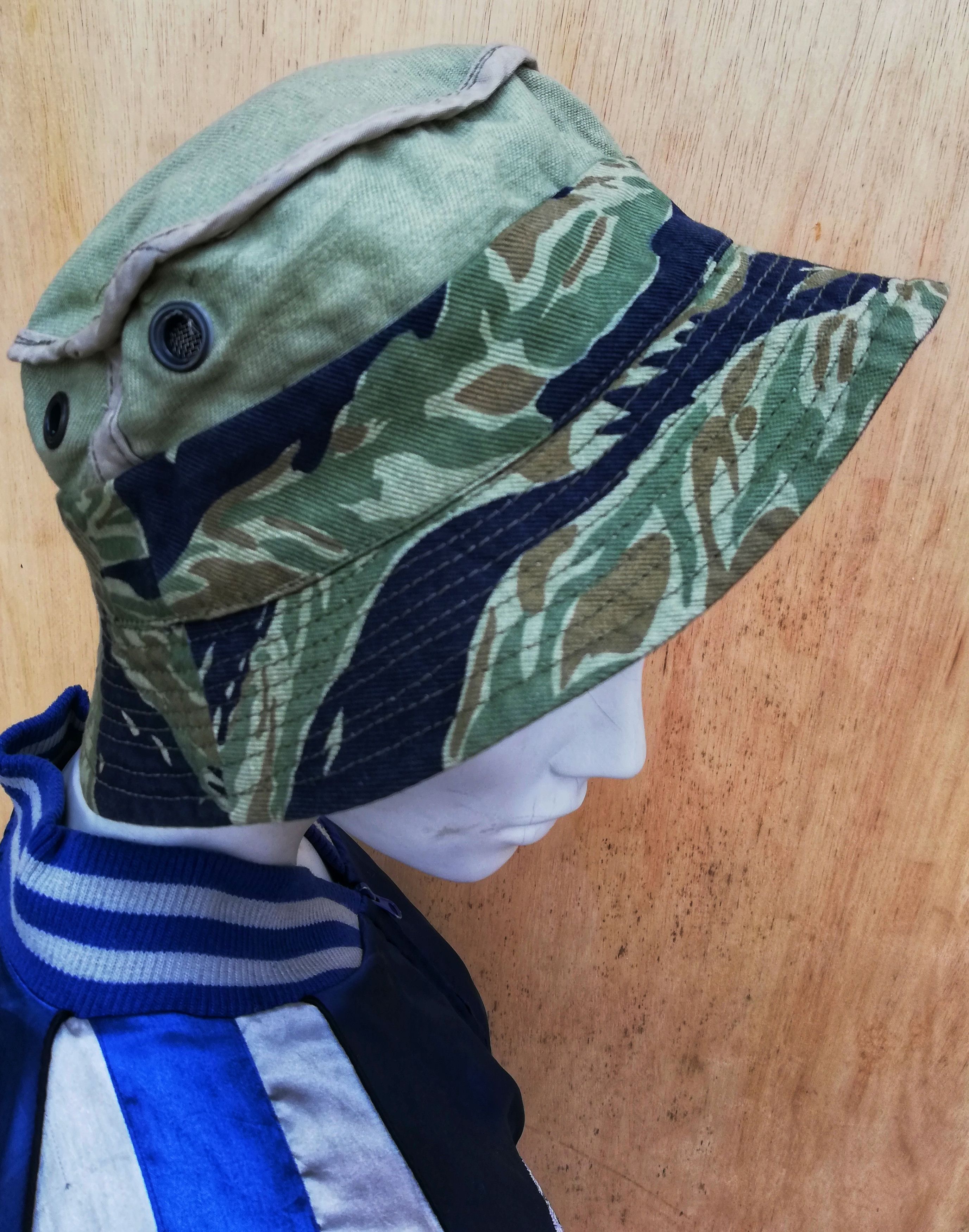 Vintage 🔥Military Tiger 🐅 Stripe Bucket Hat Inspired By Wtaps🔥 Size ONE SIZE - 13 Thumbnail