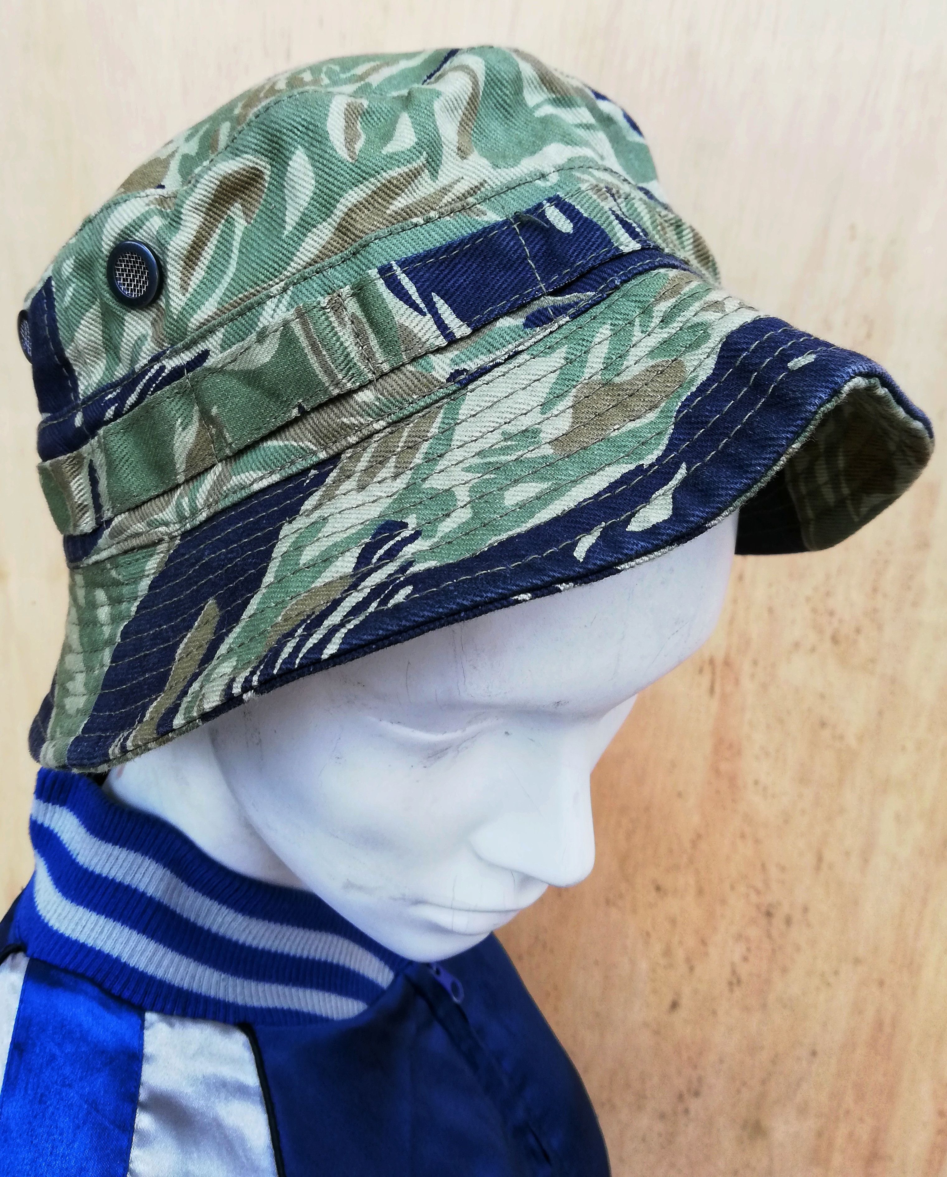 Vintage 🔥Military Tiger 🐅 Stripe Bucket Hat Inspired By Wtaps🔥 Size ONE SIZE - 6 Thumbnail