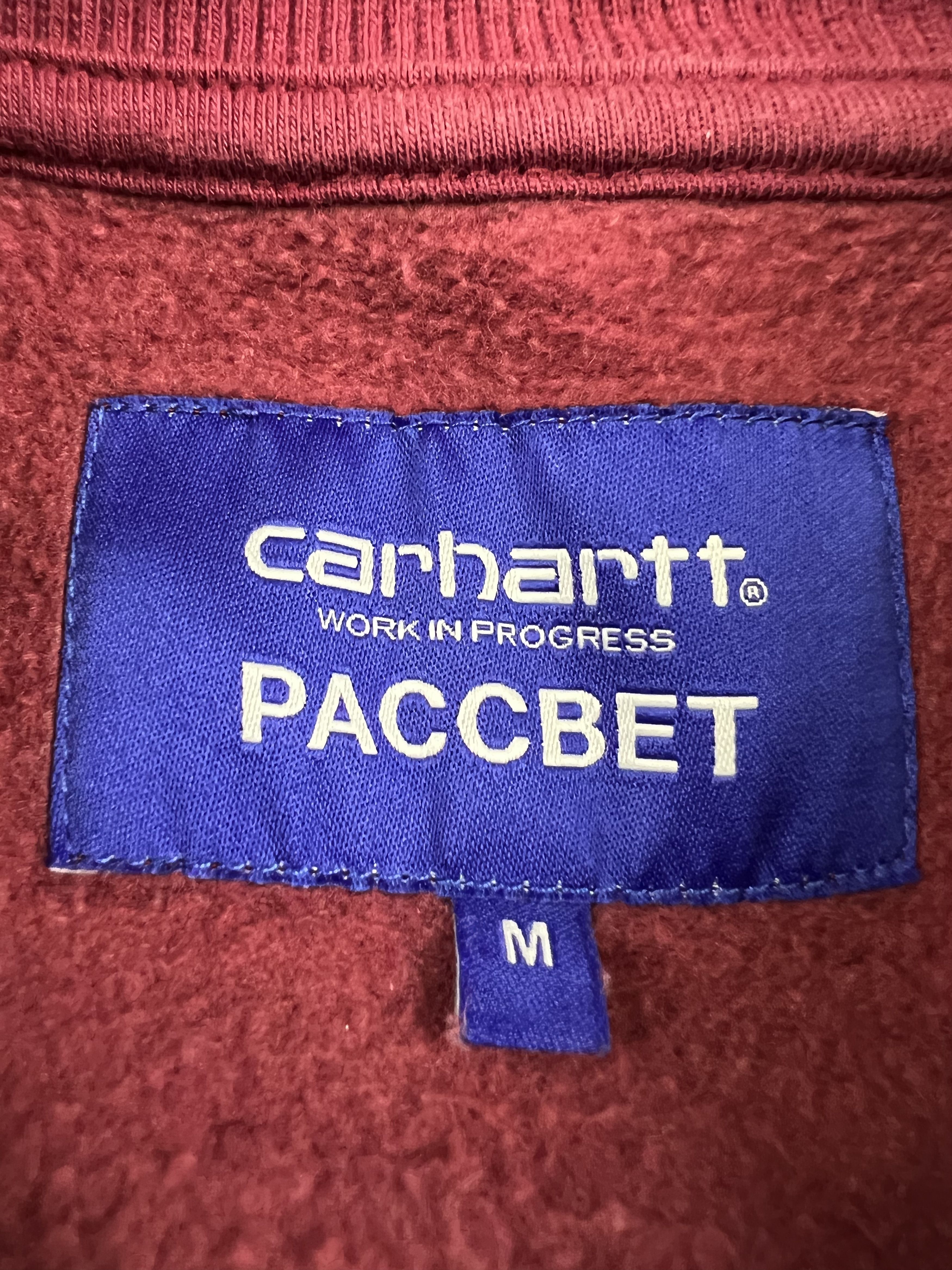 Carhartt Wip Carhartt W.I.P x PACCBET Burgundy Embroidered Sweatshirt 🥣 Size US M / EU 48-50 / 2 - 4 Thumbnail