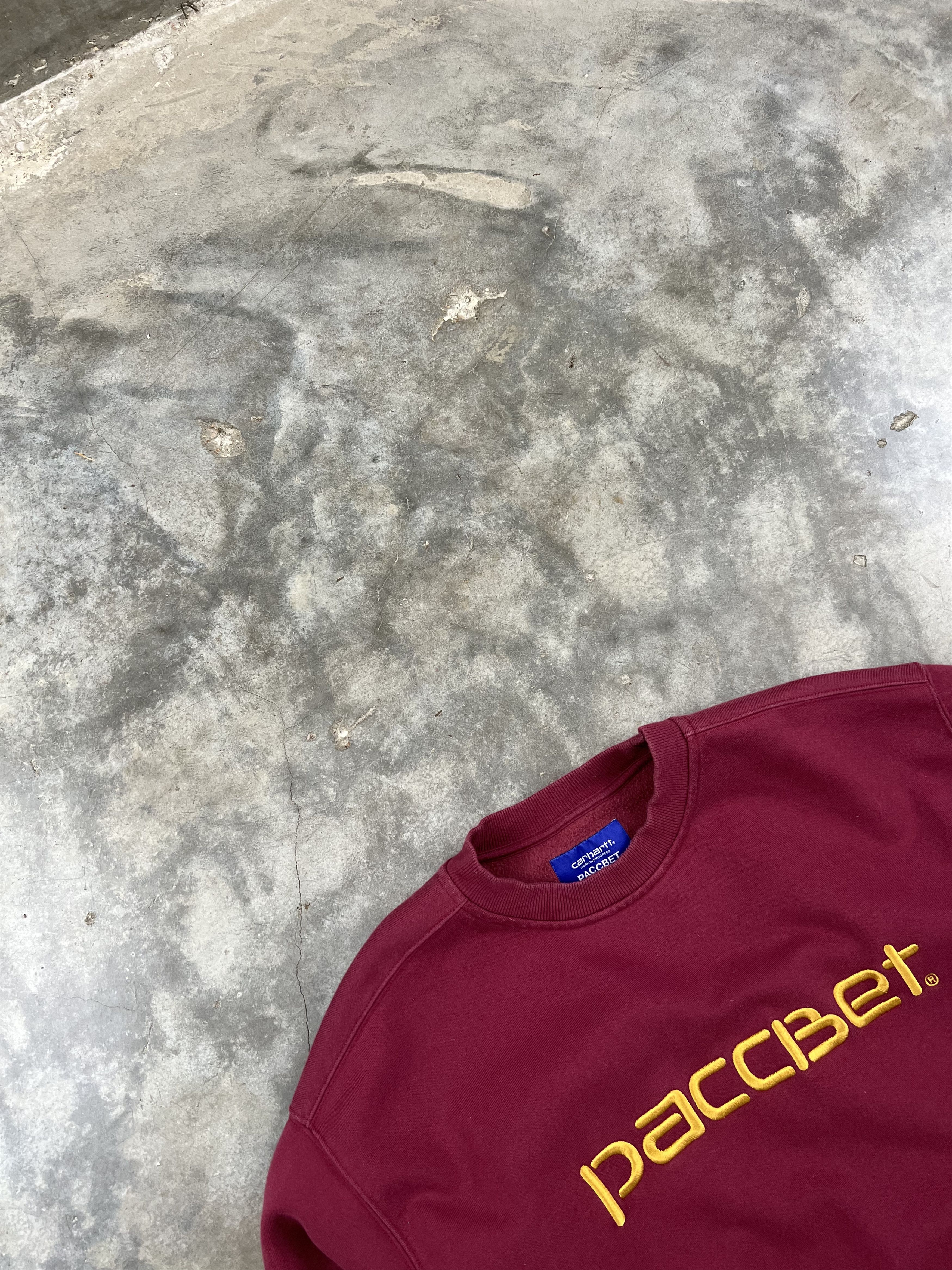 Carhartt Wip Carhartt W.I.P x PACCBET Burgundy Embroidered Sweatshirt 🥣 Size US M / EU 48-50 / 2 - 2 Thumbnail