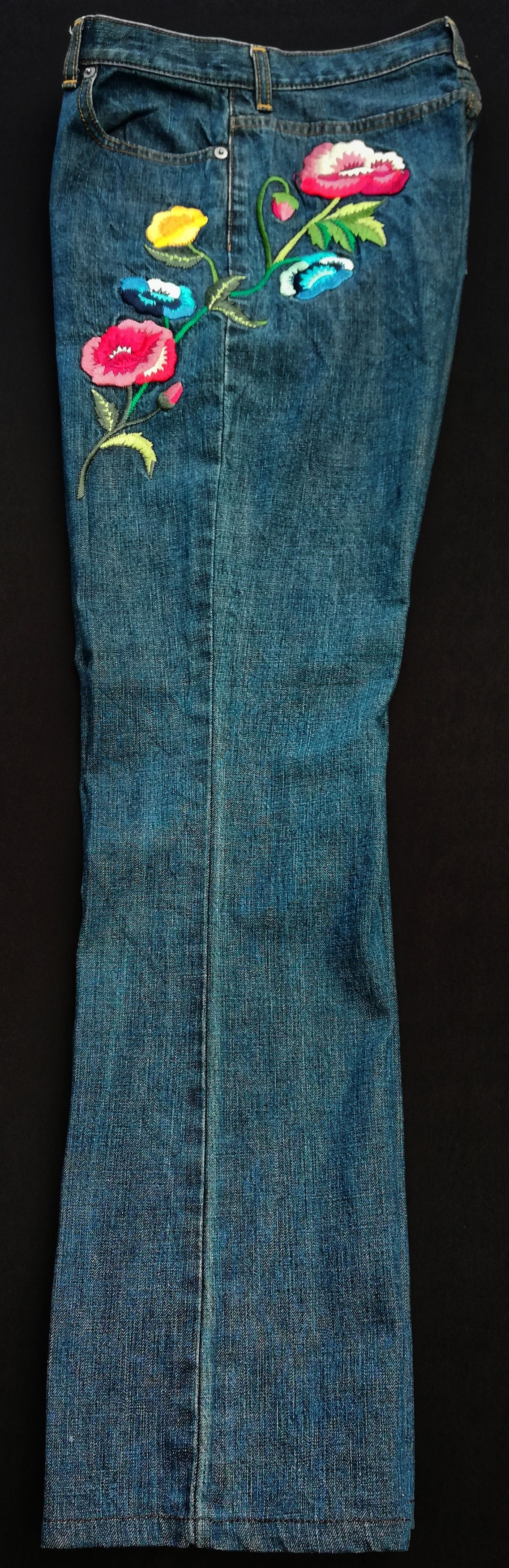 Kenzo 🔥Very Rare Kenzo Jeans Denim Pants Floral Detailing🔥 Size US 27 - 6 Thumbnail