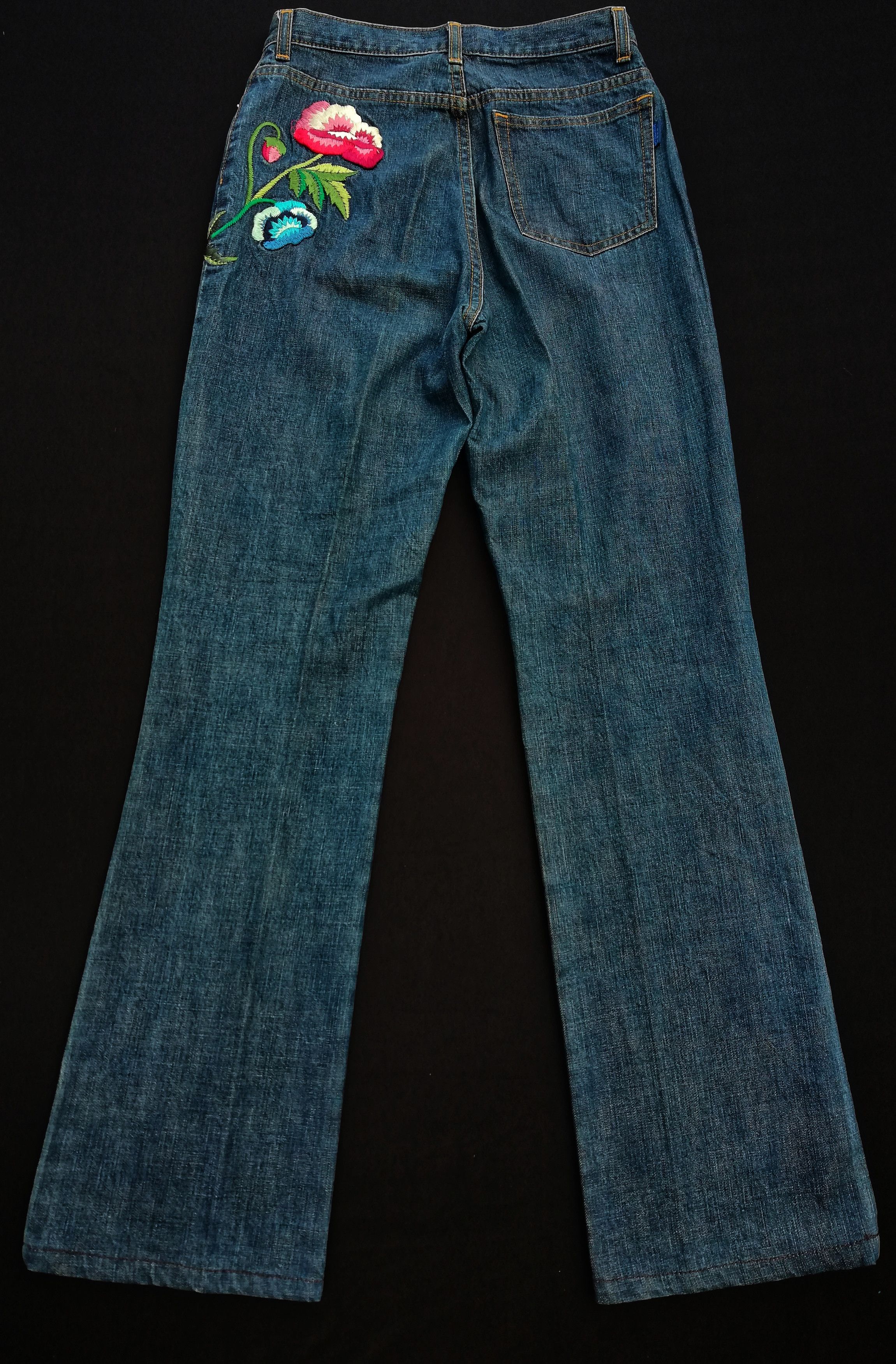 Kenzo 🔥Very Rare Kenzo Jeans Denim Pants Floral Detailing🔥 Size US 27 - 10 Thumbnail