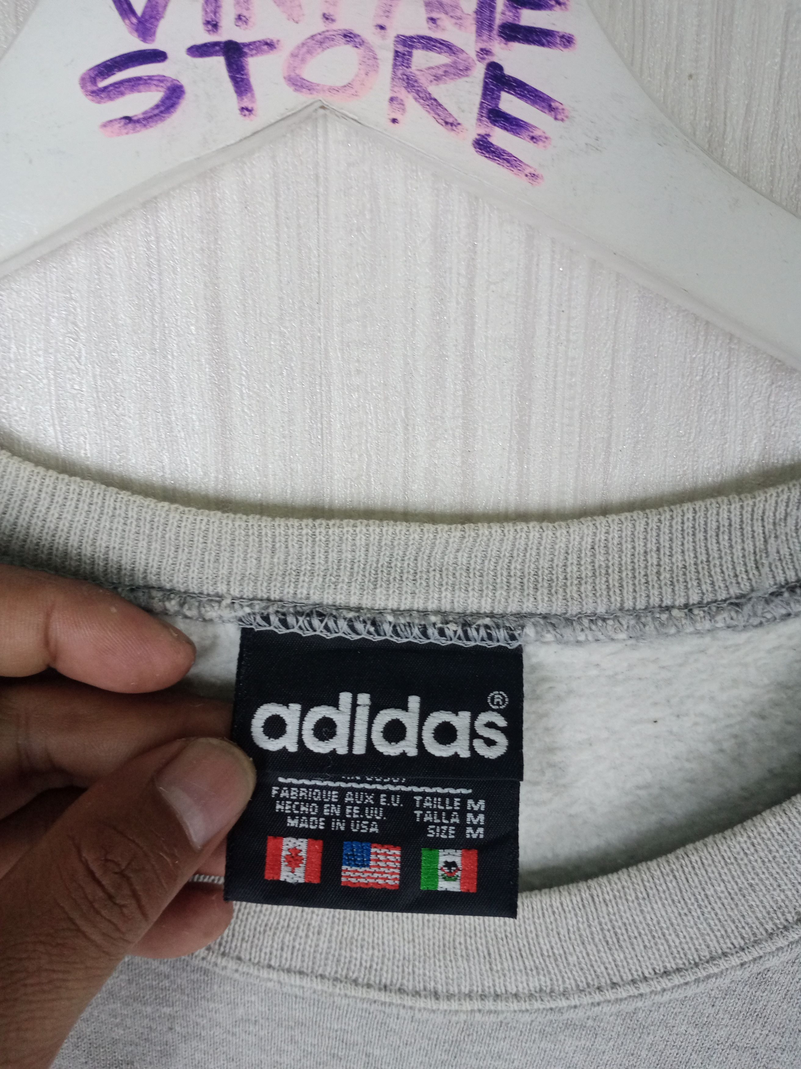Adidas Vintage 90s Adidas Trefoil Embroidery Big Logo Sweatshirt Size US XL / EU 56 / 4 - 6 Thumbnail