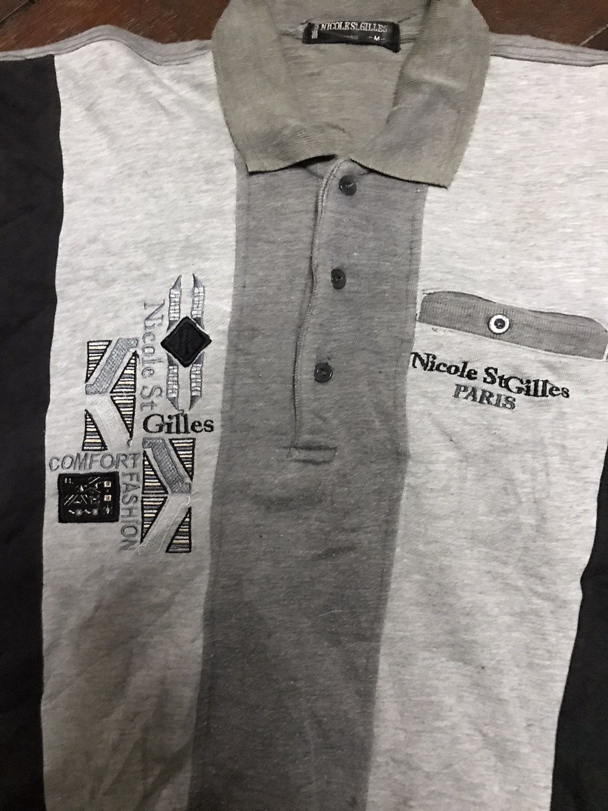 Japanese Brand Nicole st.Gilles paris Half button single poket Size US M / EU 48-50 / 2 - 5 Thumbnail