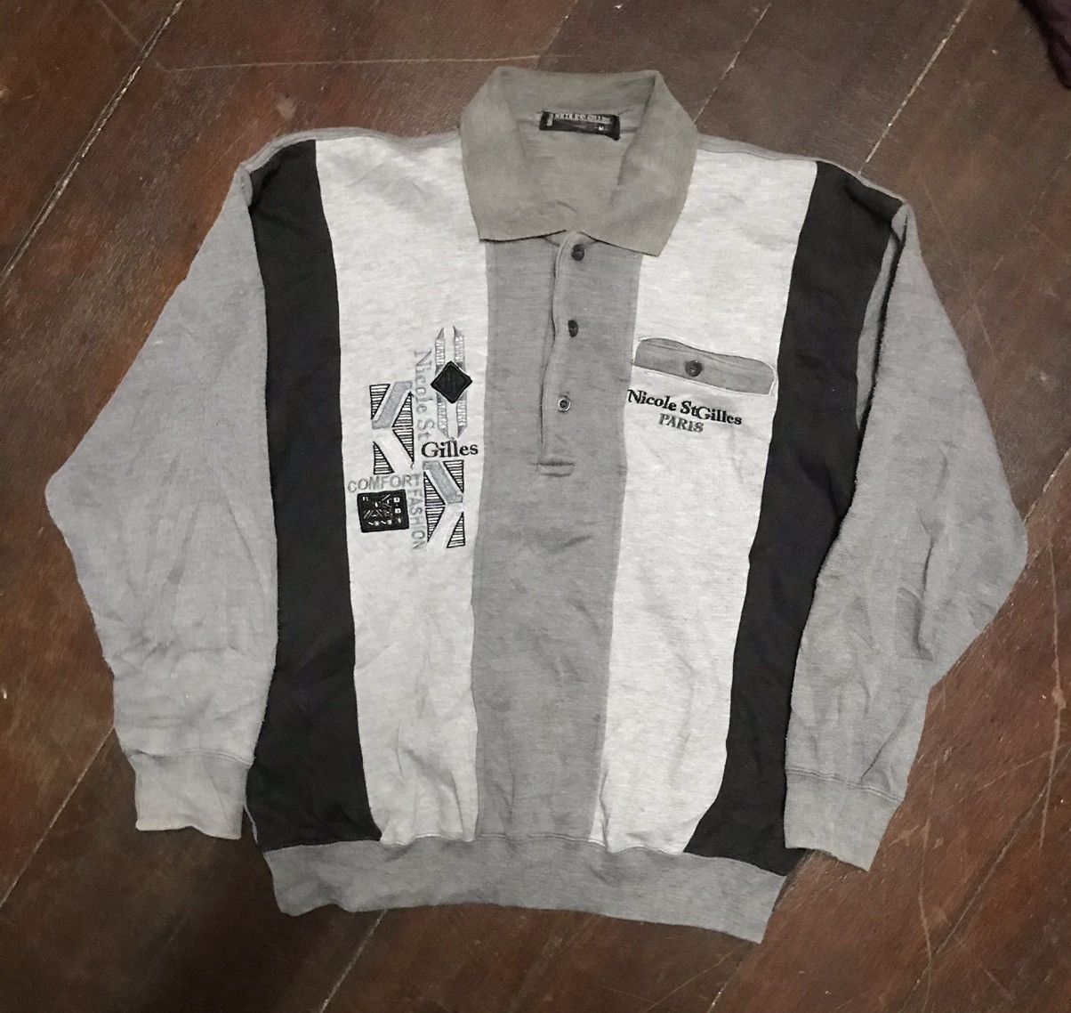 Japanese Brand Nicole st.Gilles paris Half button single poket Size US M / EU 48-50 / 2 - 7 Thumbnail