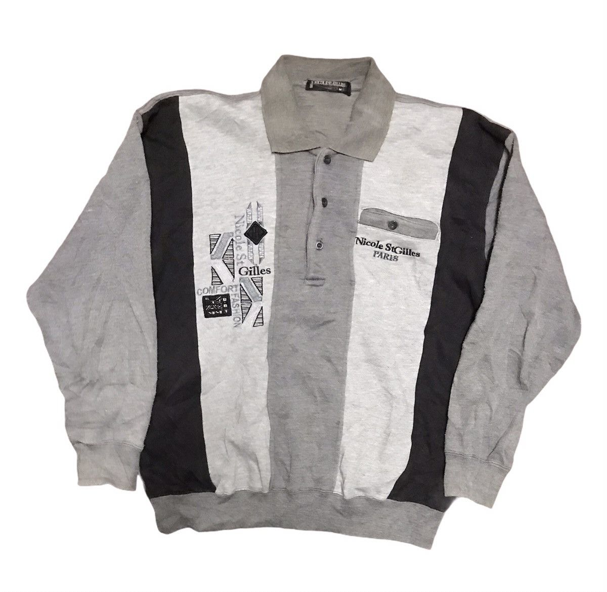 Japanese Brand Nicole st.Gilles paris Half button single poket Size US M / EU 48-50 / 2 - 1 Thumbnail