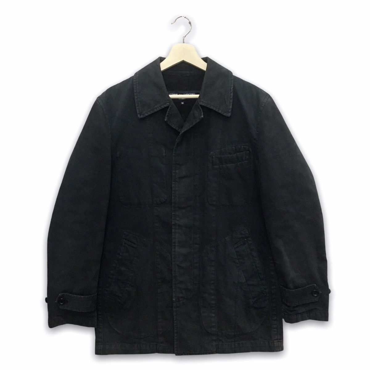 Comme des Garcons Vtg AD2005 Comme Des Garcons Homme Black Denim faded Coat Size US M / EU 48-50 / 2 - 1 Thumbnail
