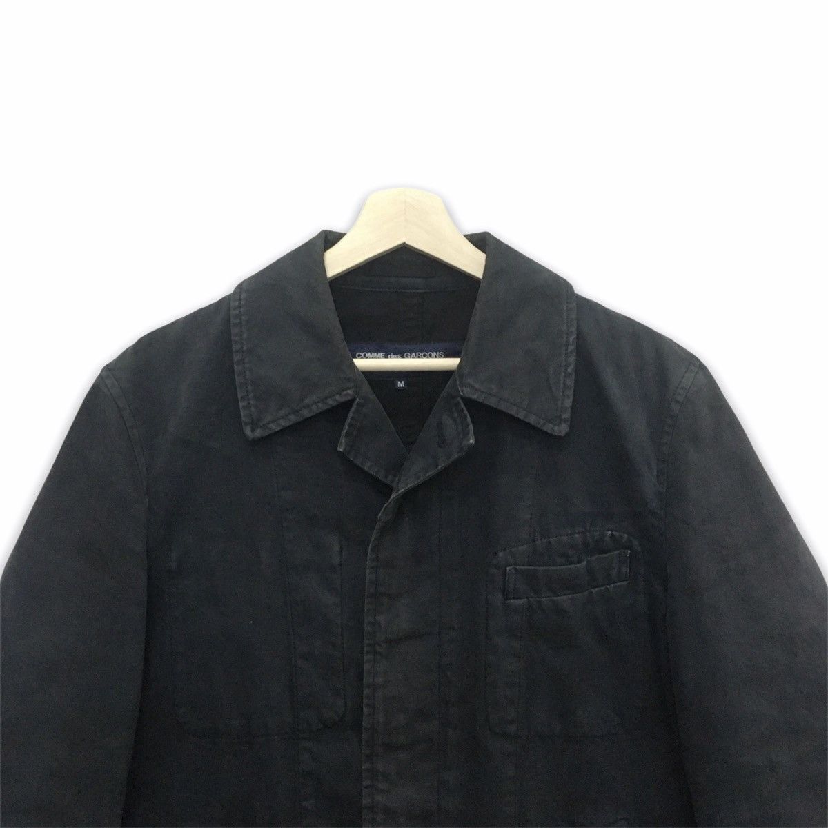 Comme des Garcons Vtg AD2005 Comme Des Garcons Homme Black Denim faded Coat Size US M / EU 48-50 / 2 - 7 Thumbnail