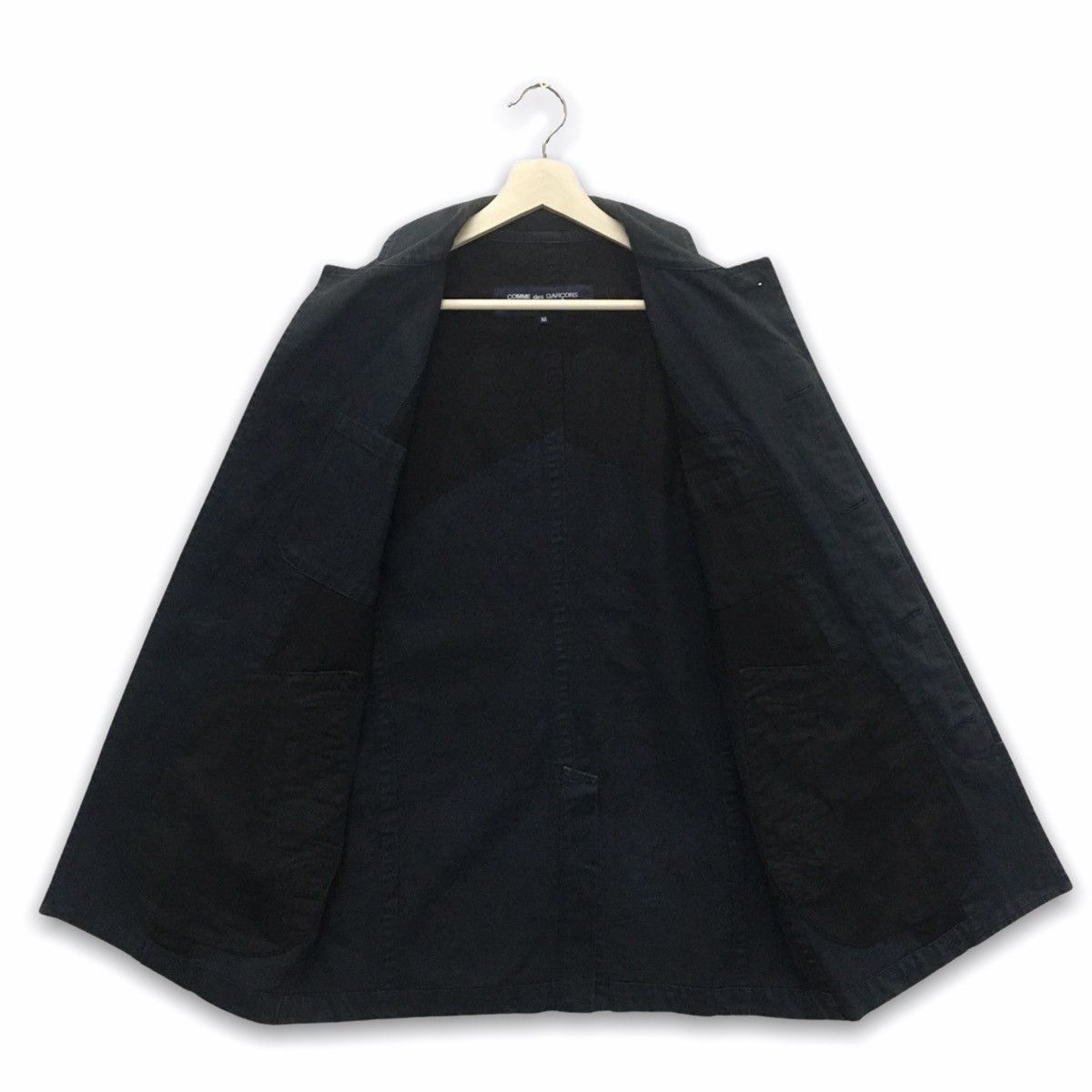 Comme des Garcons Vtg AD2005 Comme Des Garcons Homme Black Denim faded Coat Size US M / EU 48-50 / 2 - 2 Thumbnail