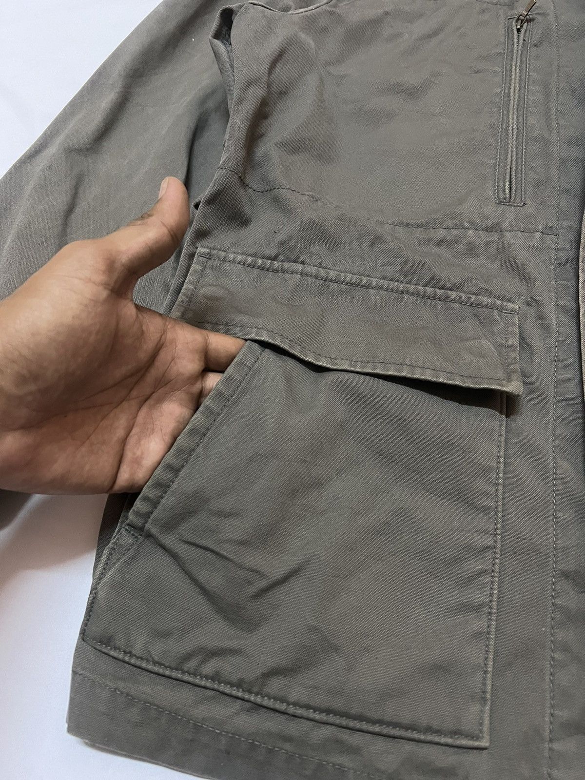 Japanese Brand × Parka London × Uniqlo Sick🔥Grey Faded Uniqlo Parka Jacket Size US M / EU 48-50 / 2 - 8 Thumbnail