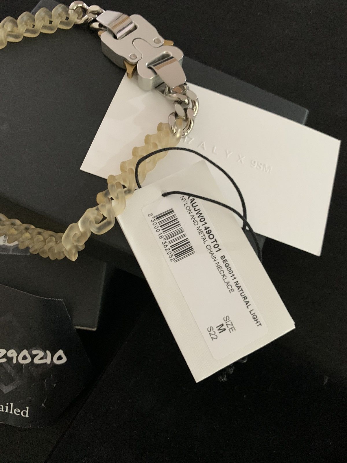 1017 ALYX 9SM 1017 ALYX 9SM Rollercoaster Buckle Silver Nylon Necklace Size ONE SIZE - 2 Thumbnail