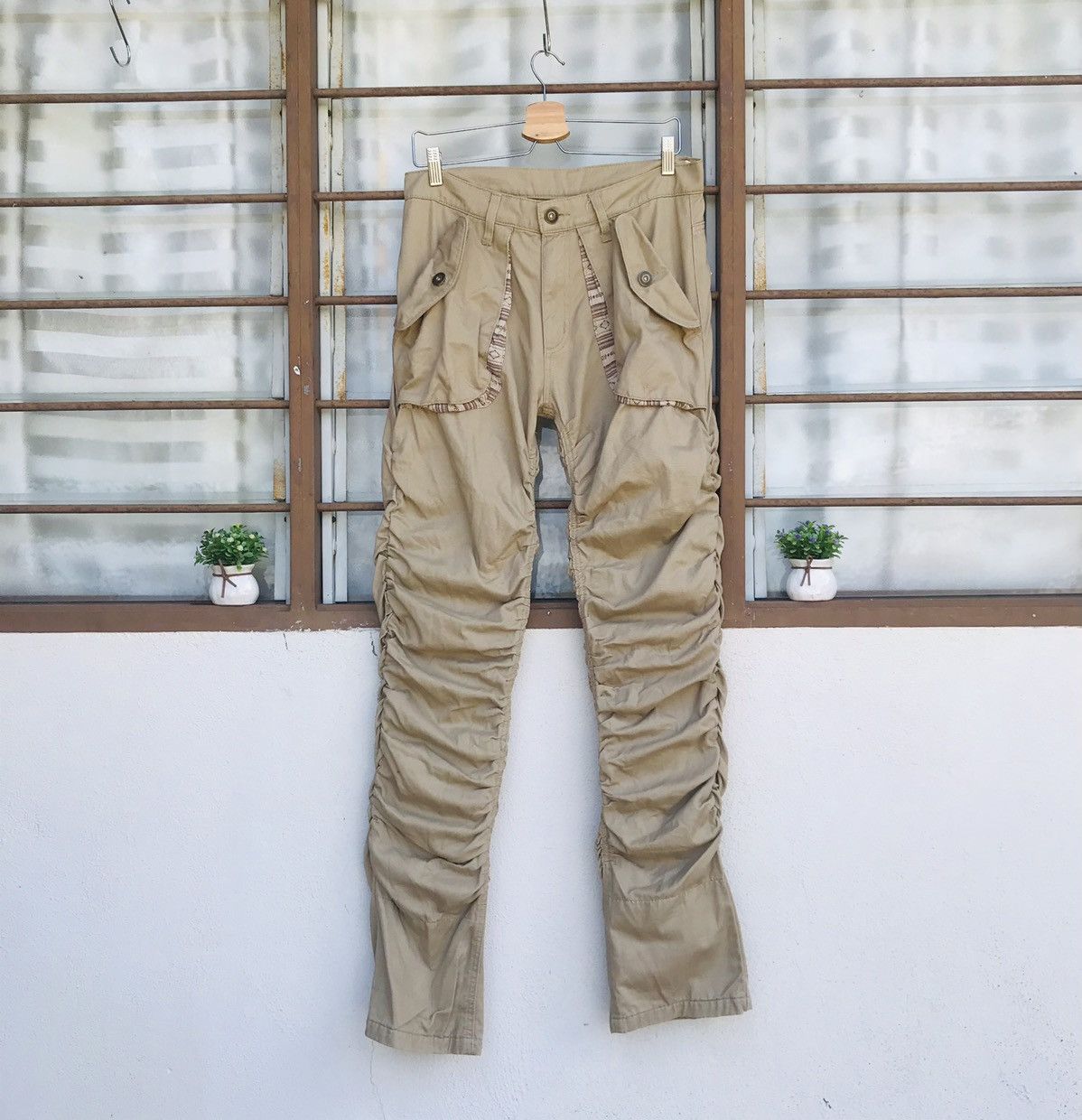Japanese Brand Heat💥Men wrinkled pant waist 31 undercover style Size US 31 - 1 Thumbnail