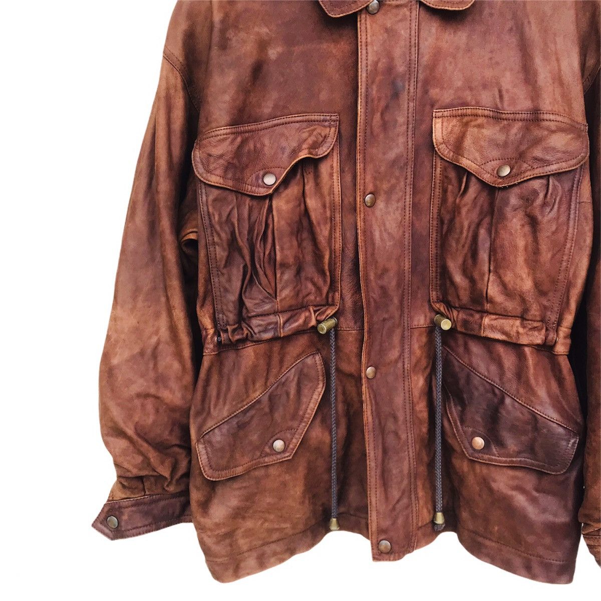 Vintage Vintage 1989 David J Heffer leather jacket 4 pocket Size US M / EU 48-50 / 2 - 2 Thumbnail