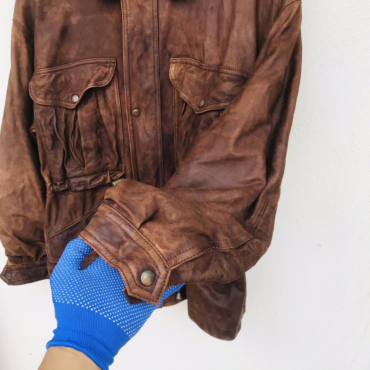 Vintage Vintage 1989 David J Heffer leather jacket 4 pocket Size US M / EU 48-50 / 2 - 7 Thumbnail