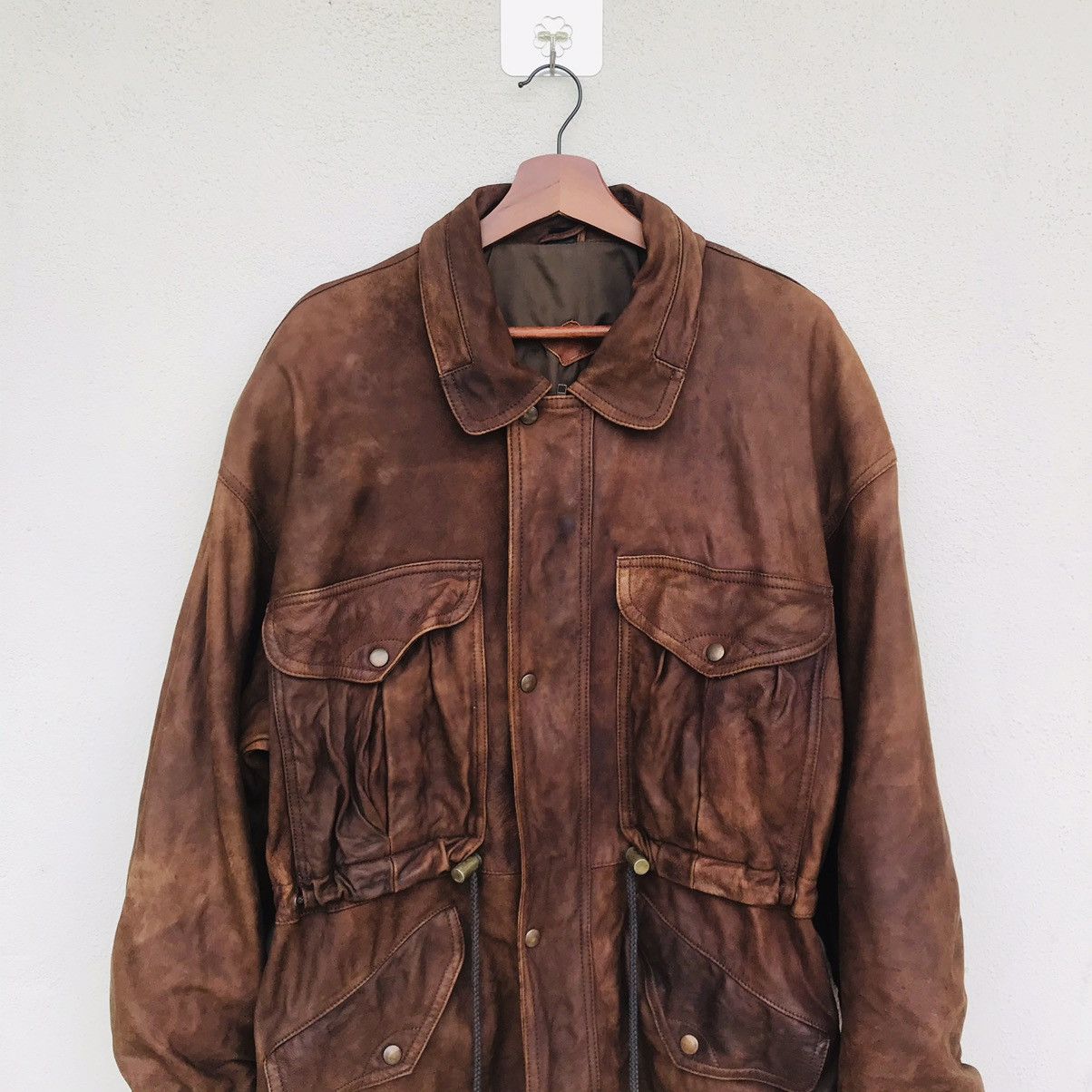 Vintage Vintage 1989 David J Heffer leather jacket 4 pocket Size US M / EU 48-50 / 2 - 4 Thumbnail
