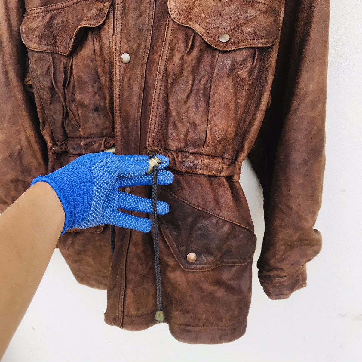 Vintage Vintage 1989 David J Heffer leather jacket 4 pocket Size US M / EU 48-50 / 2 - 5 Thumbnail