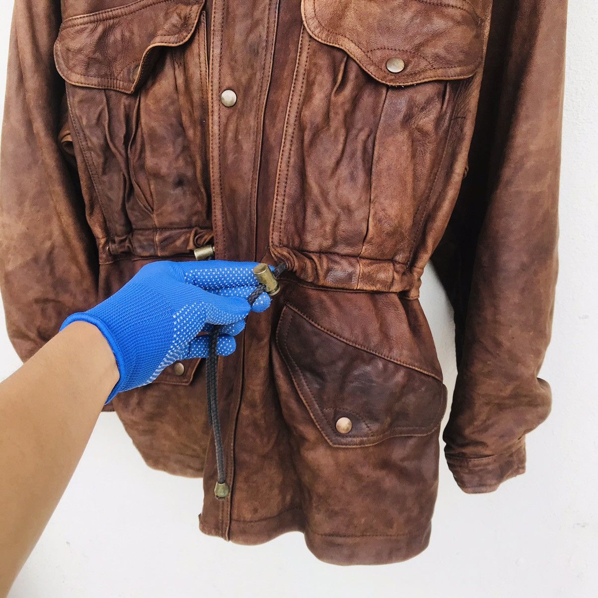 Vintage Vintage 1989 David J Heffer leather jacket 4 pocket Size US M / EU 48-50 / 2 - 6 Thumbnail