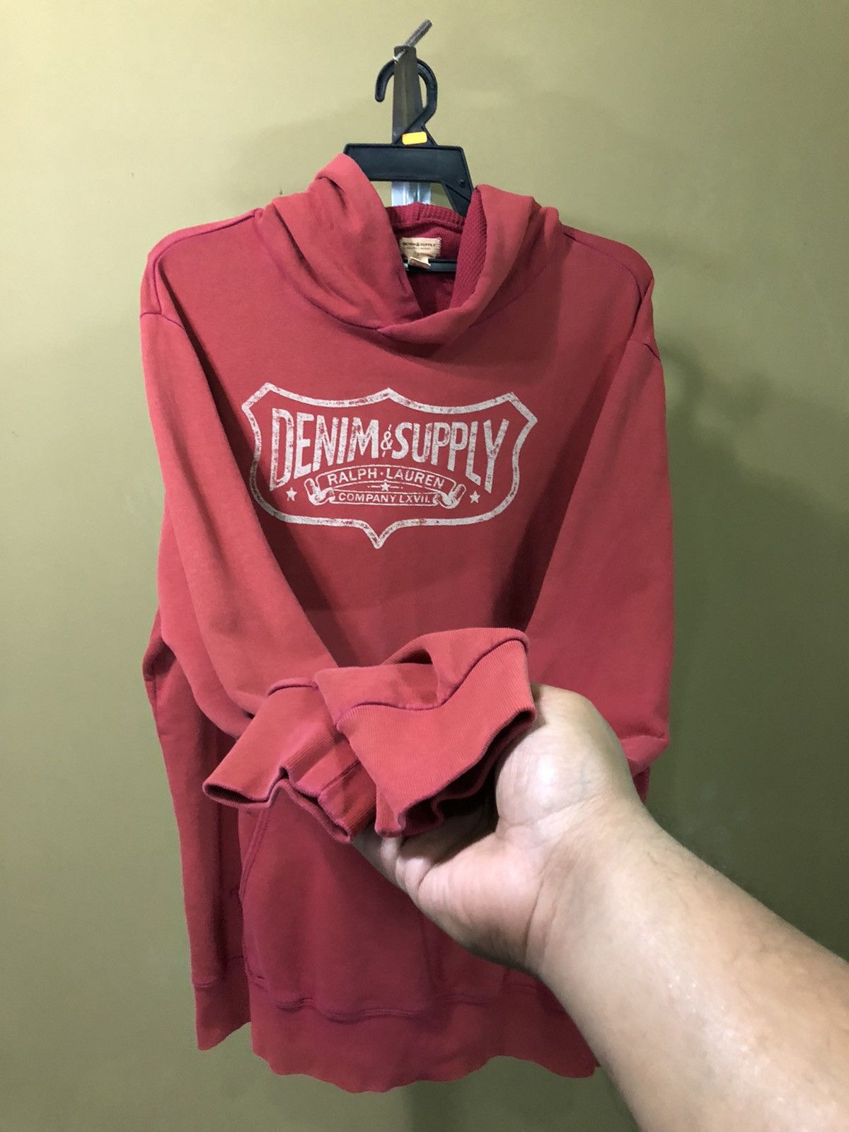 Denim & Supply Ralph Lauren Vtg Denim Supply Ralph Lauren Sunfaded Distressed Hoodie Size US M / EU 48-50 / 2 - 5 Thumbnail