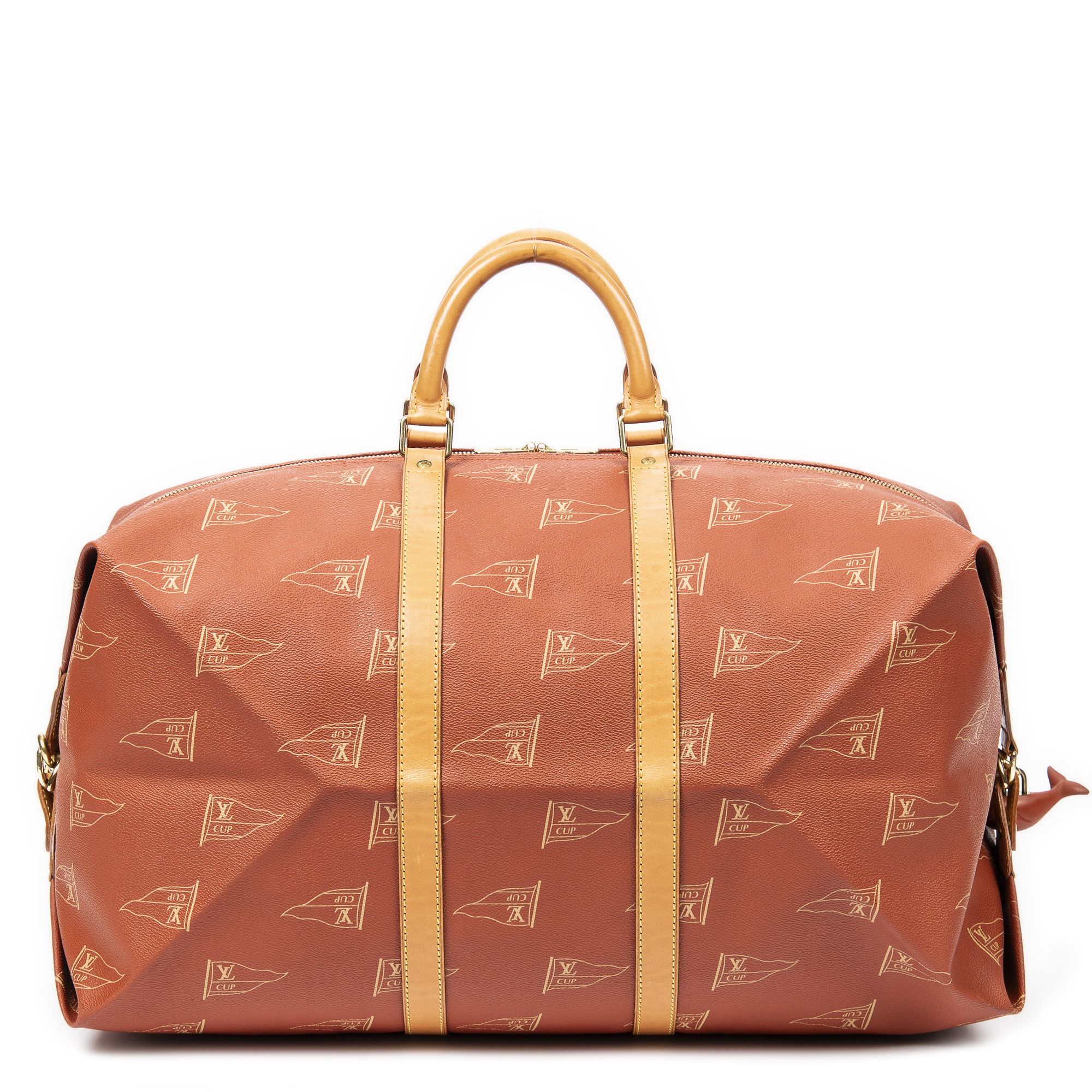 Louis Vuitton Limited Edition Kabul Boston Garmet Bag, Orange in color, Used