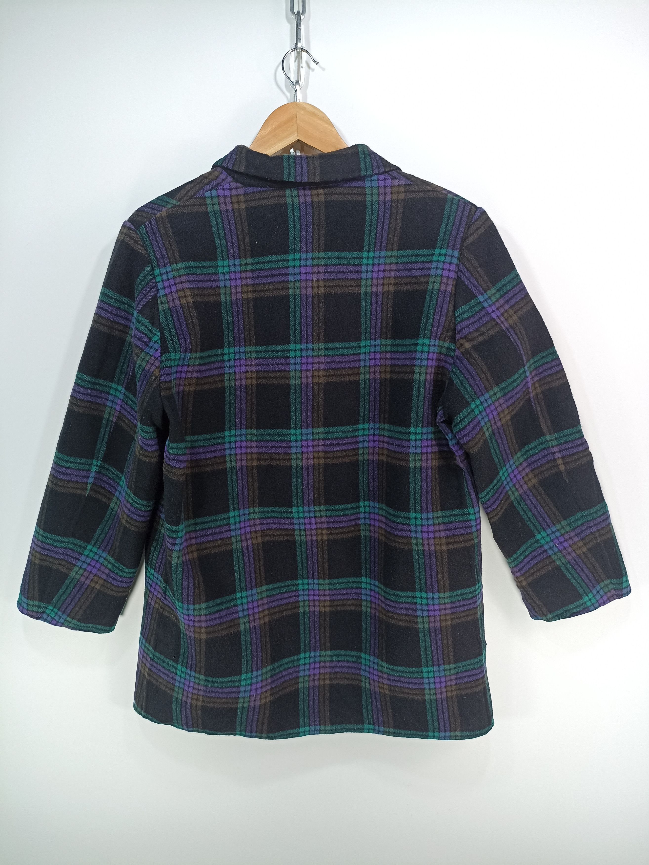 Designer × Japanese Brand × Vintage Vintage Tresor Homme Wool Plaid Tartan Coat Size US S / EU 44-46 / 1 - 4 Thumbnail