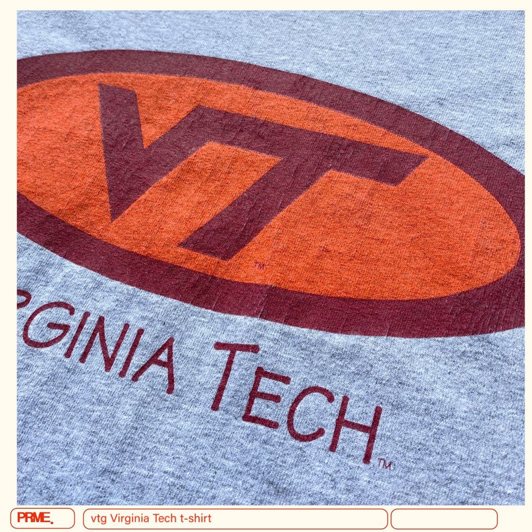 Anvil vintage 90s VIRGINIA TECH UNIVERSITY spellout t-shirt Size US L / EU 52-54 / 3 - 7 Thumbnail
