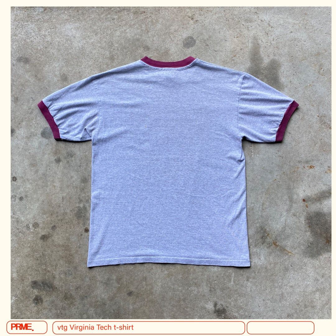 Anvil vintage 90s VIRGINIA TECH UNIVERSITY spellout t-shirt Size US L / EU 52-54 / 3 - 11 Thumbnail