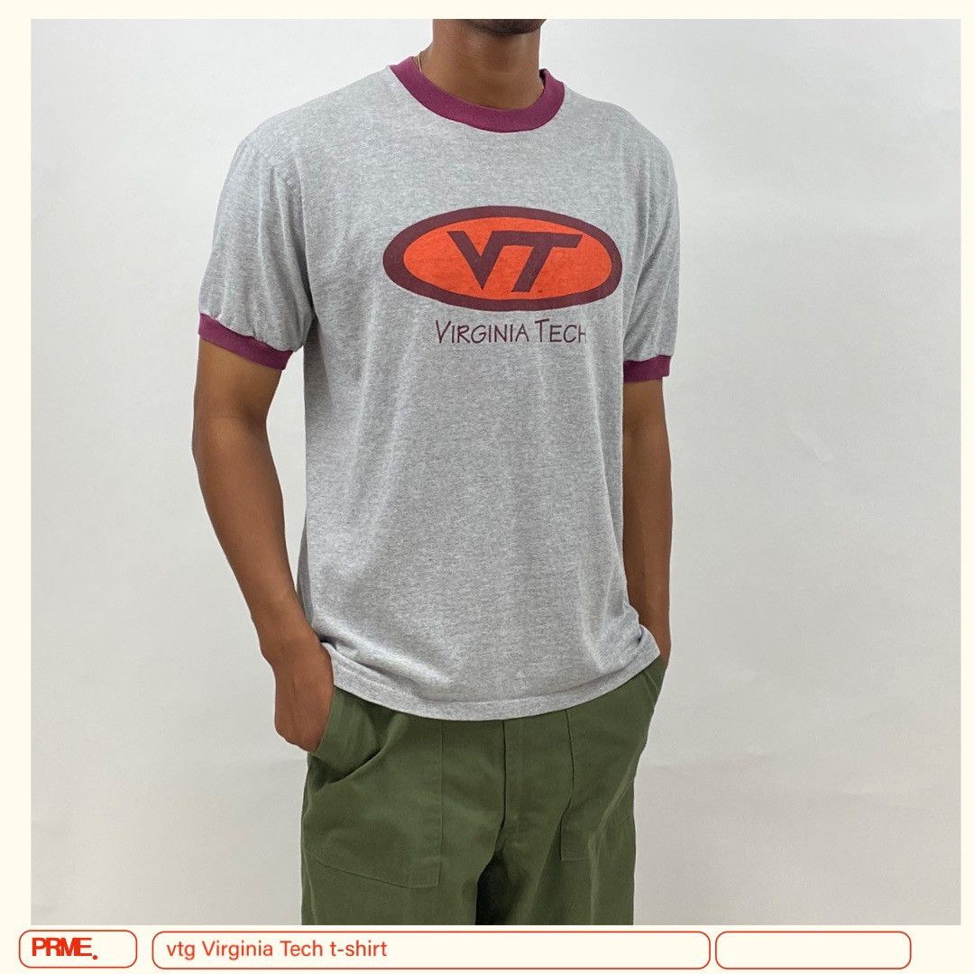 Anvil vintage 90s VIRGINIA TECH UNIVERSITY spellout t-shirt Size US L / EU 52-54 / 3 - 1 Thumbnail