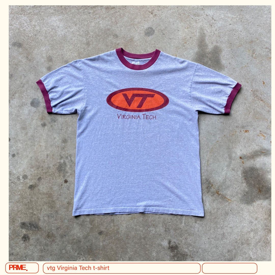 Anvil vintage 90s VIRGINIA TECH UNIVERSITY spellout t-shirt Size US L / EU 52-54 / 3 - 5 Thumbnail