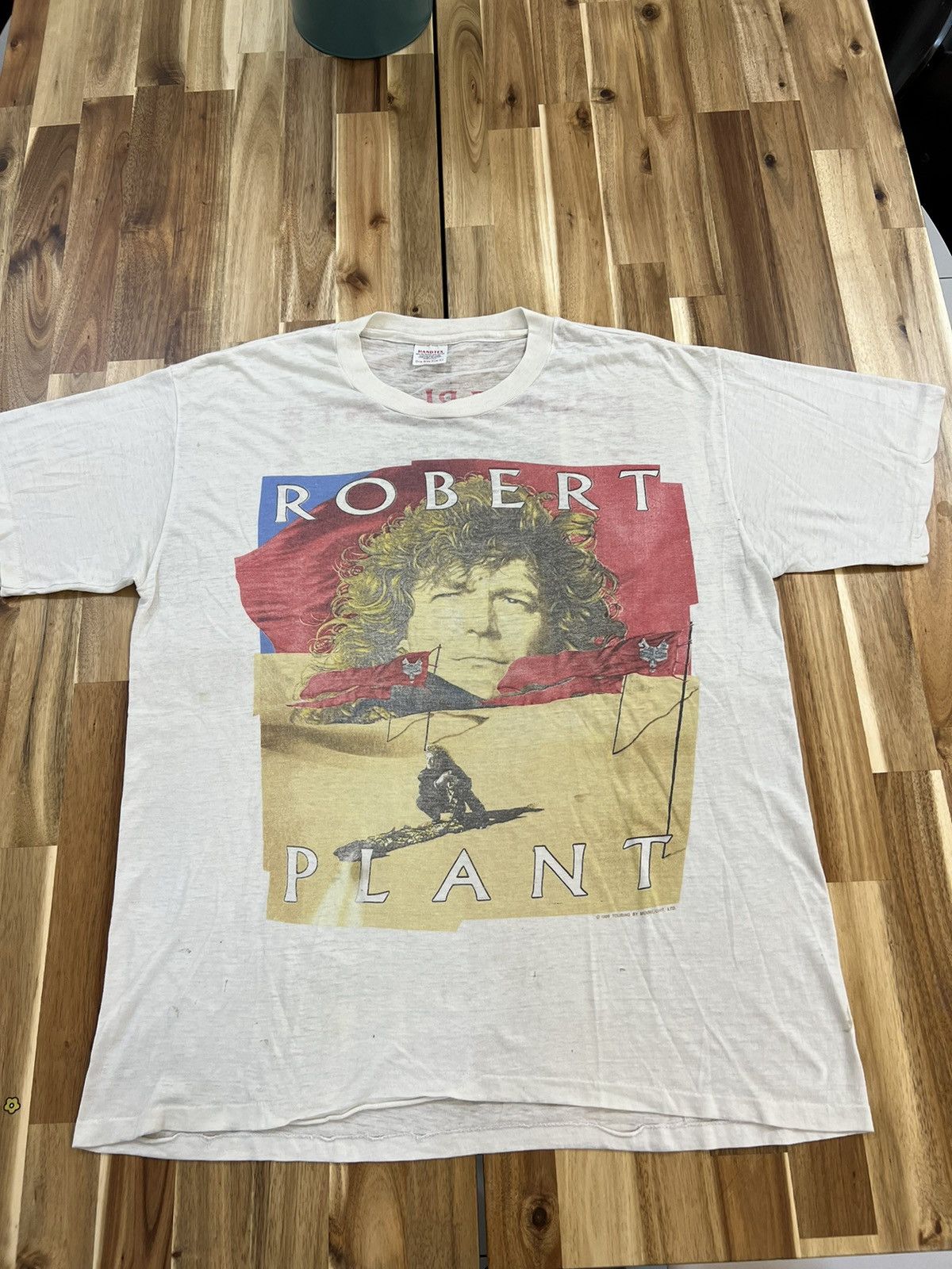 Band Tees Vintage 80’s Robert Plant Led Zeppelin Band Tee Shirts Size US XL / EU 56 / 4 - 1 Thumbnail