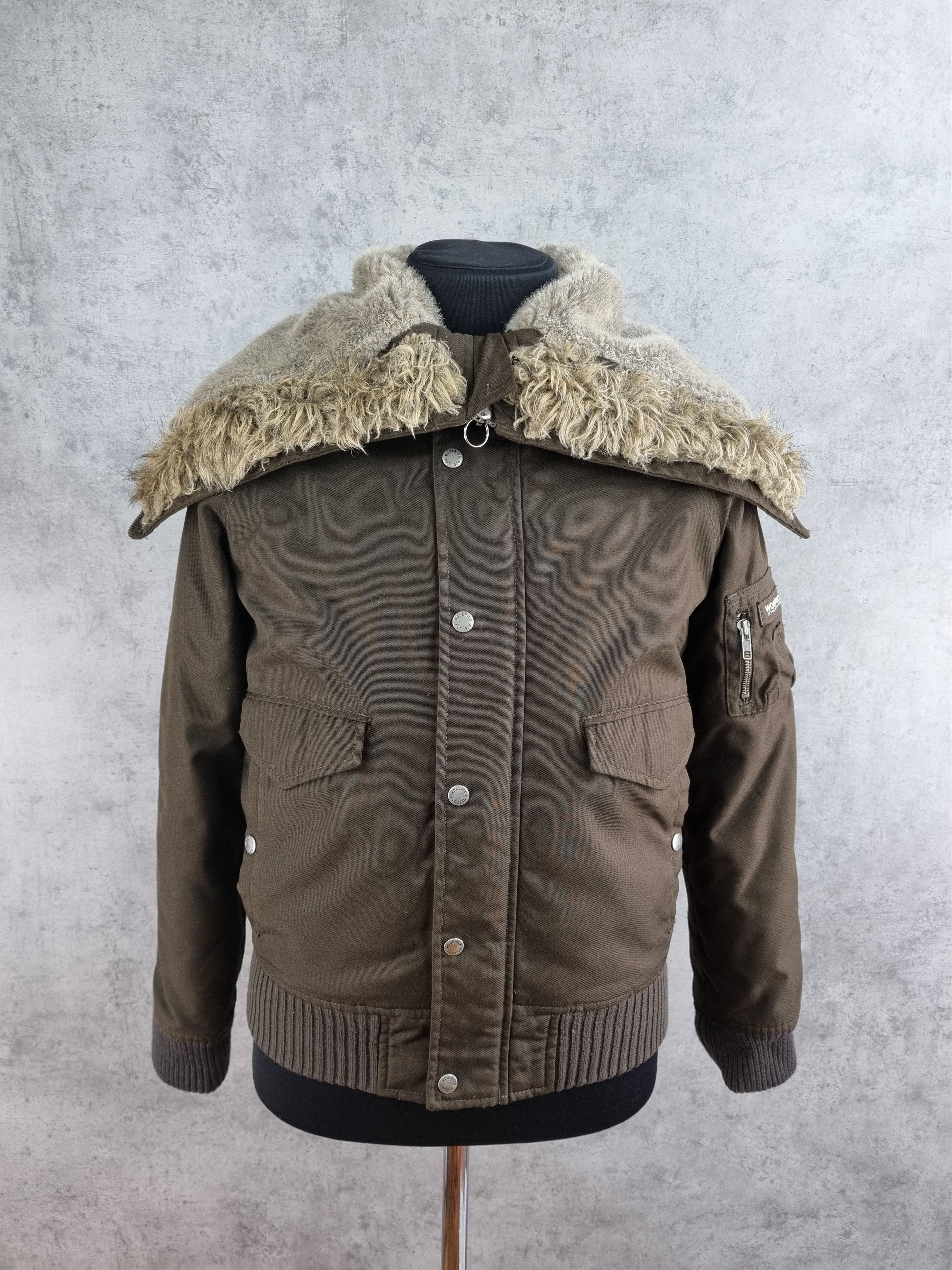 Vintage × Woolrich Woolen Mills 90s Woolrich Thermolite Bomber Fur Hood Vintage Jacket Size L / US 10 / IT 46 - 7 Thumbnail