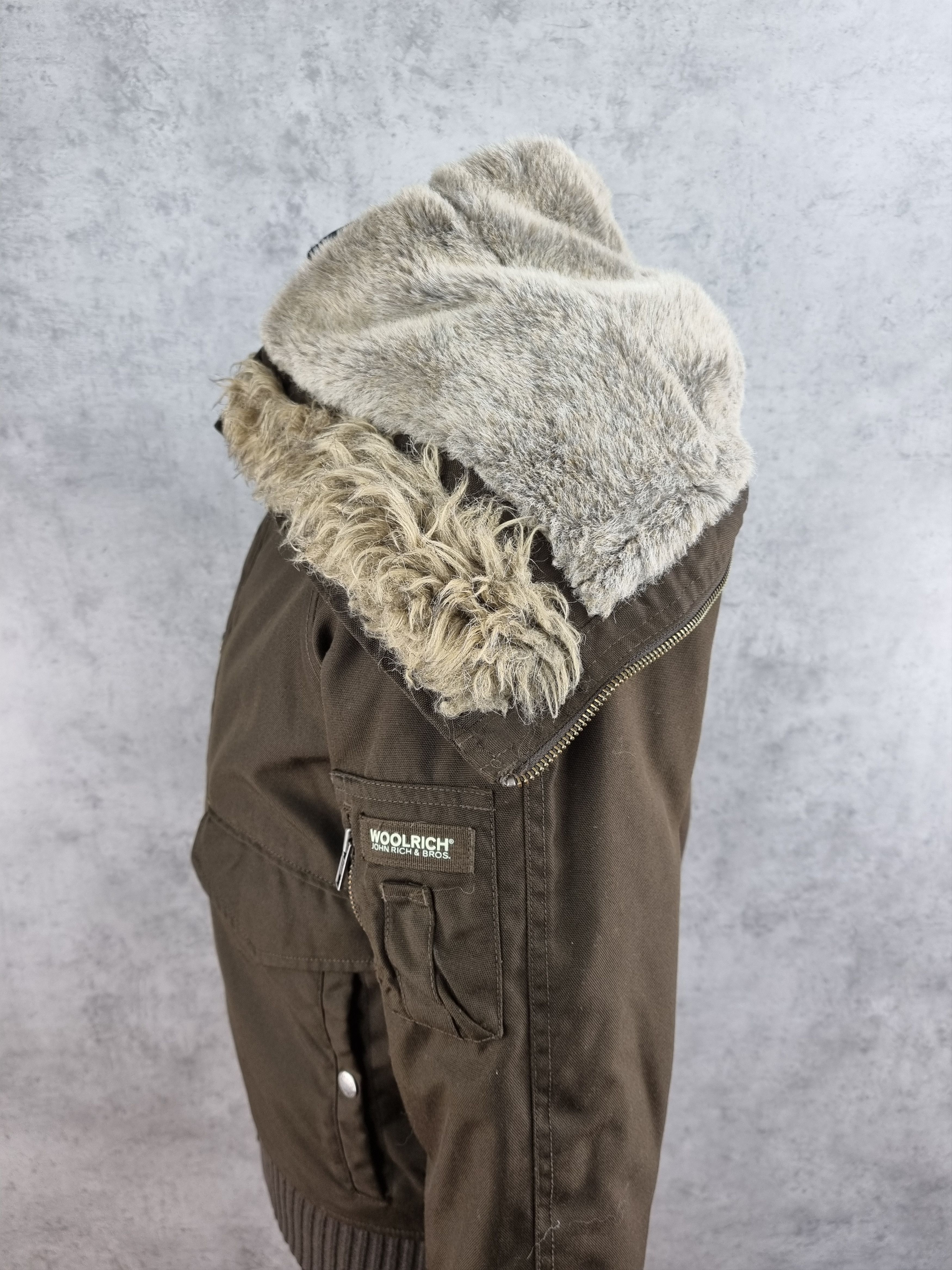 Vintage × Woolrich Woolen Mills 90s Woolrich Thermolite Bomber Fur Hood Vintage Jacket Size L / US 10 / IT 46 - 12 Thumbnail