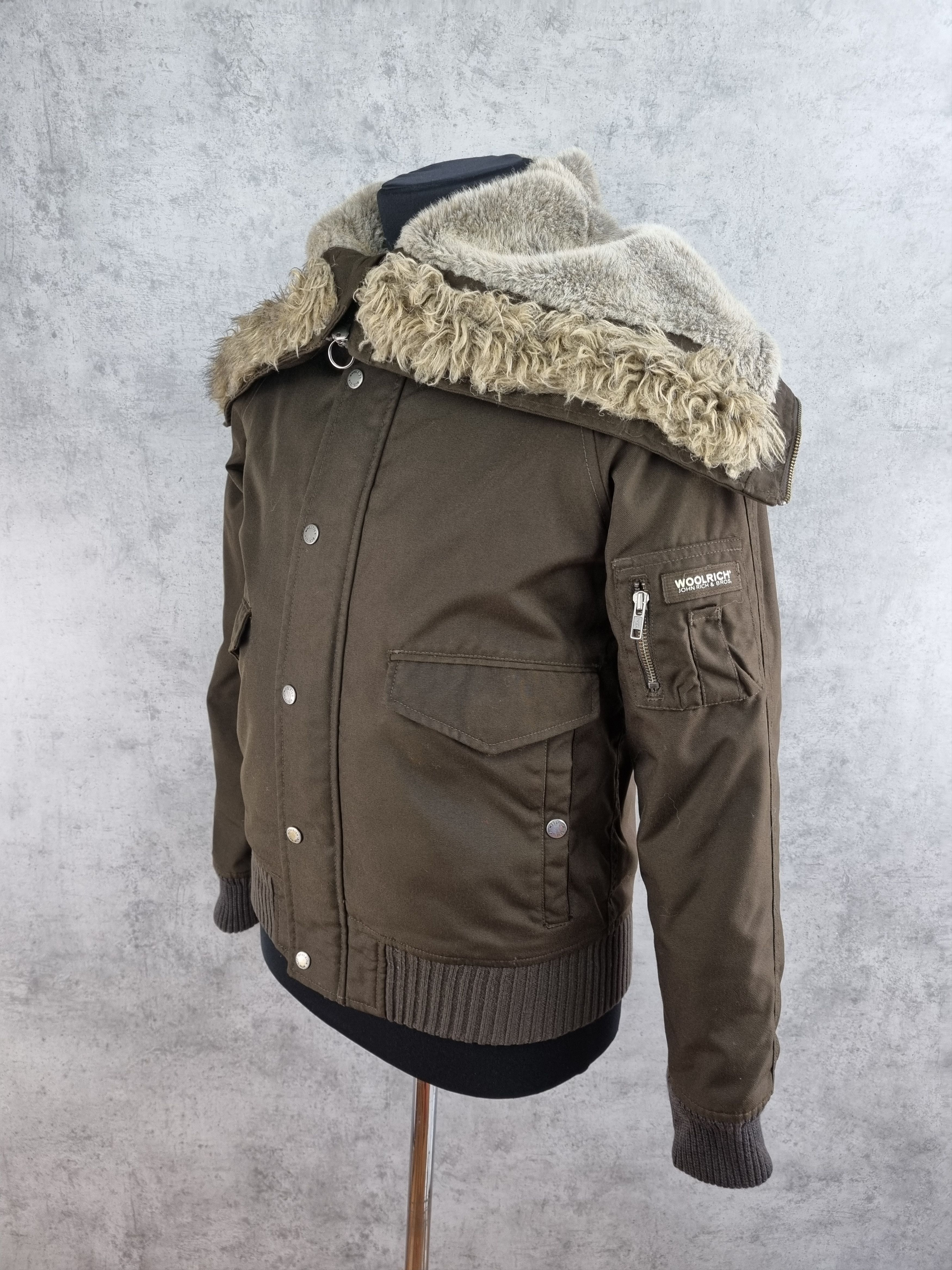 Vintage × Woolrich Woolen Mills 90s Woolrich Thermolite Bomber Fur Hood Vintage Jacket Size L / US 10 / IT 46 - 1 Thumbnail