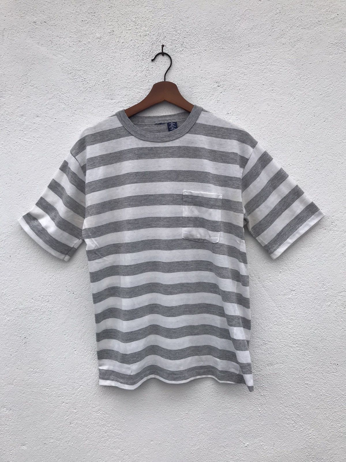 Vintage Made In Usa Borders Striped Tshirt Size US M / EU 48-50 / 2 - 1 Thumbnail