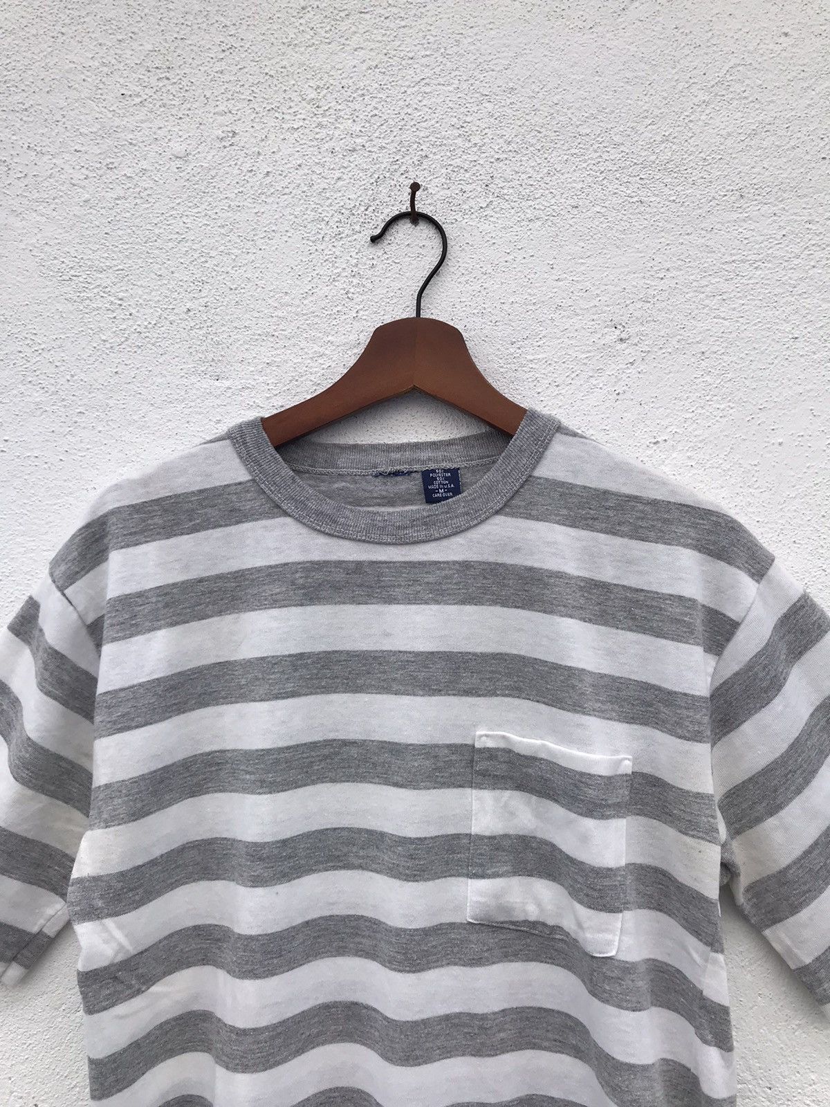 Vintage Made In Usa Borders Striped Tshirt Size US M / EU 48-50 / 2 - 2 Thumbnail