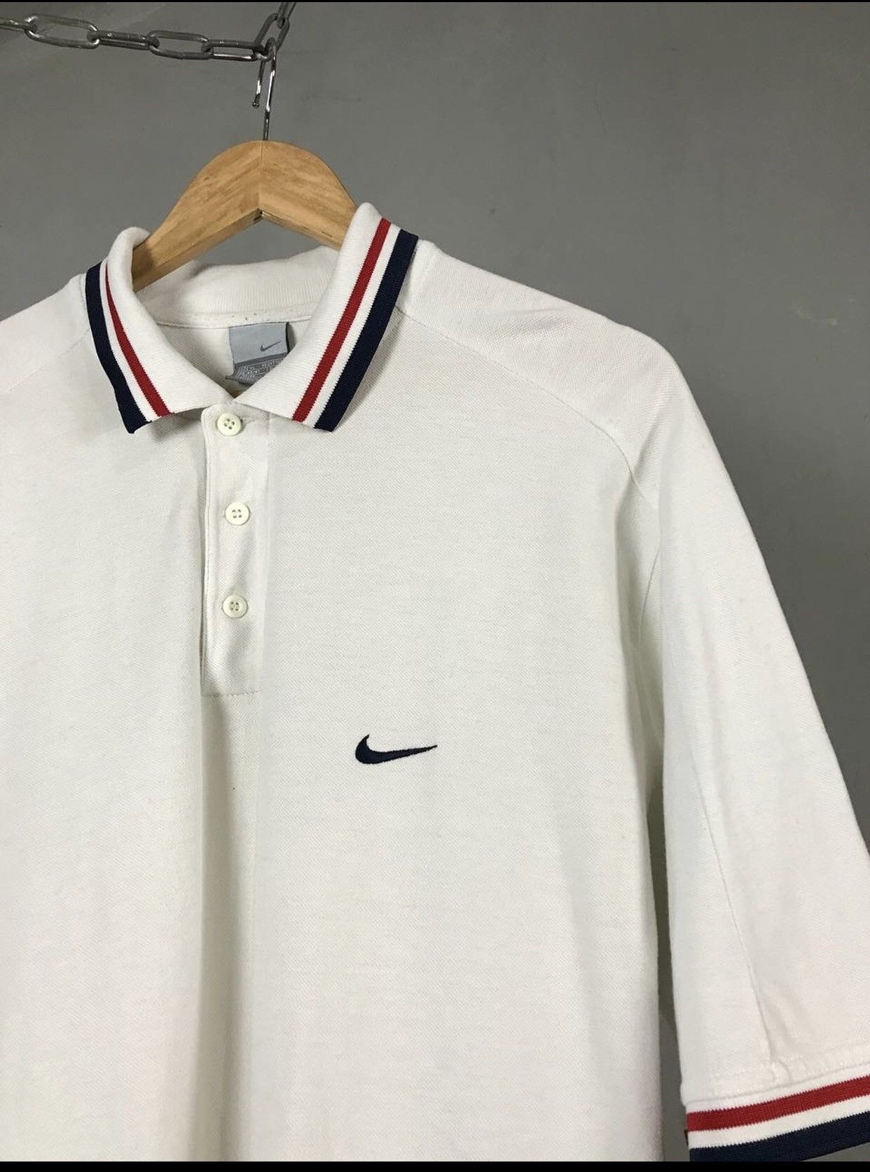 Nike × Vintage Nike swoosh streetwear vintage polo tee Size US XL / EU 56 / 4 - 2 Thumbnail