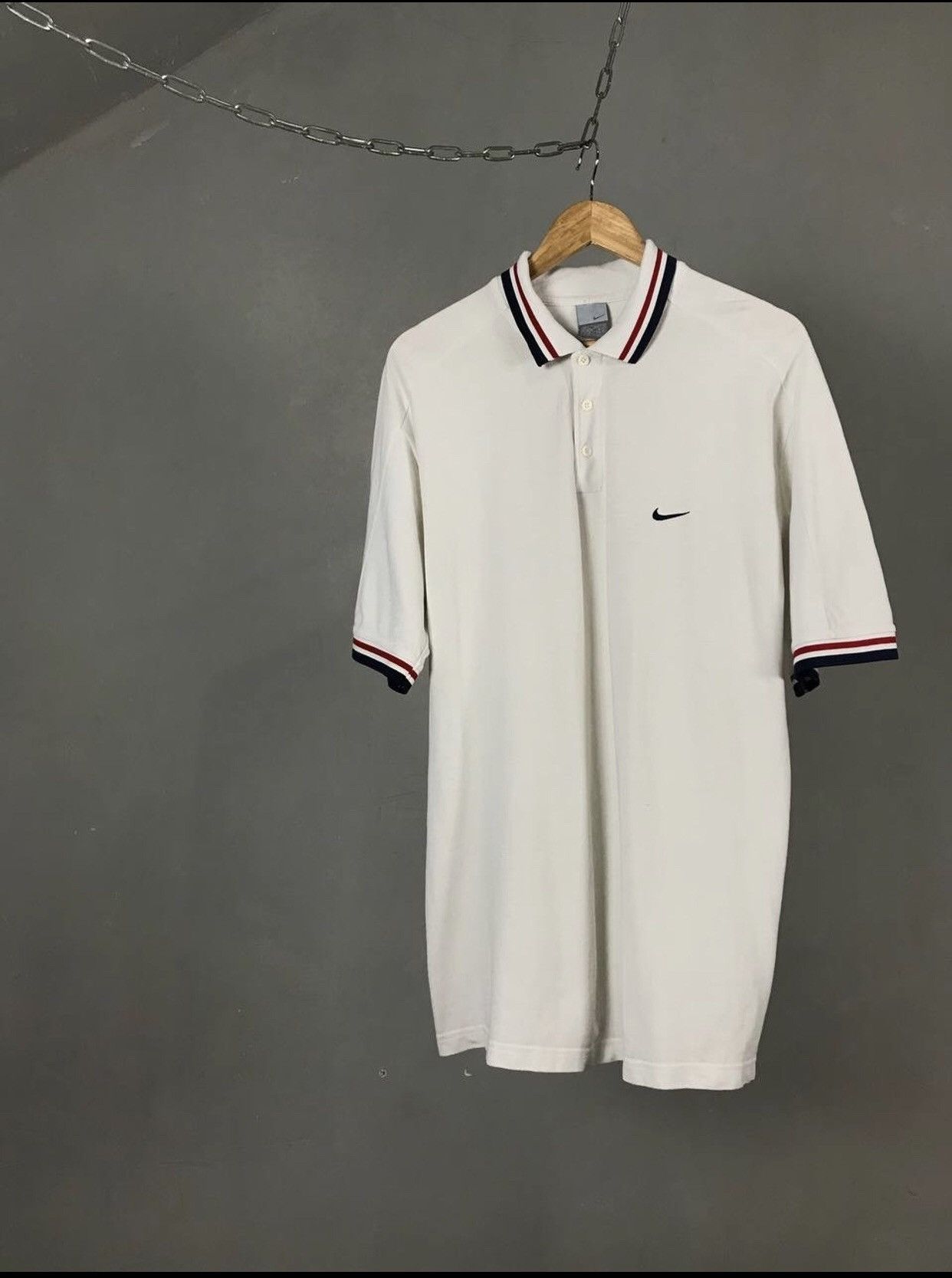 Nike × Vintage Nike swoosh streetwear vintage polo tee Size US XL / EU 56 / 4 - 1 Thumbnail