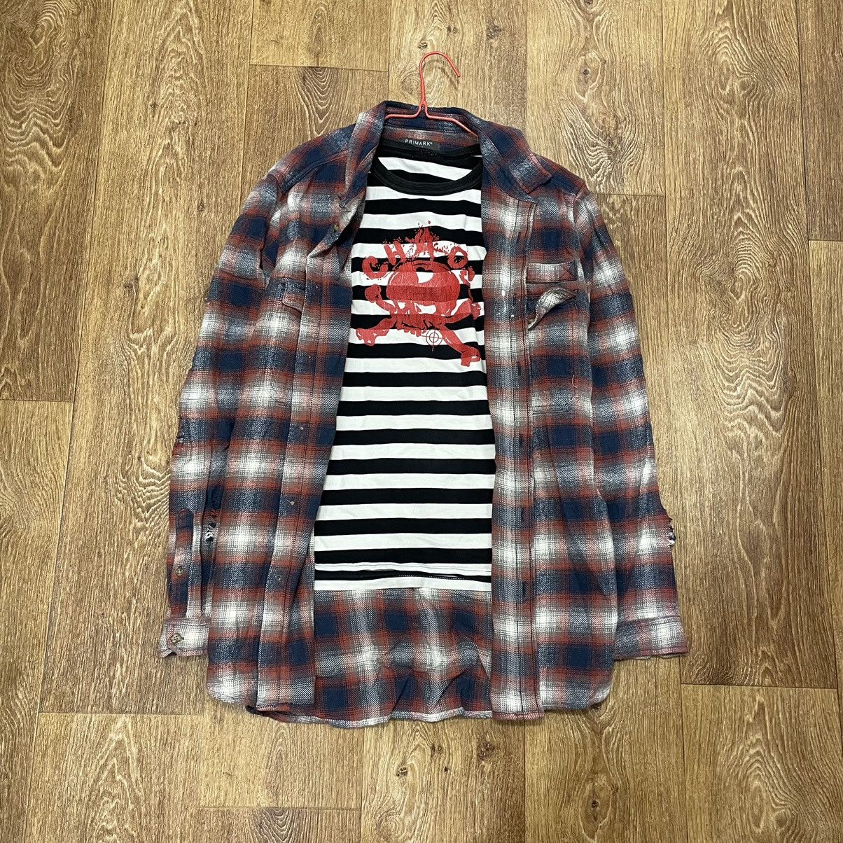 Vintage Vintage 90s Plaid Shirt Oversized Grunge Streetwear Faded XL Size US XL / EU 56 / 4 - 1 Thumbnail