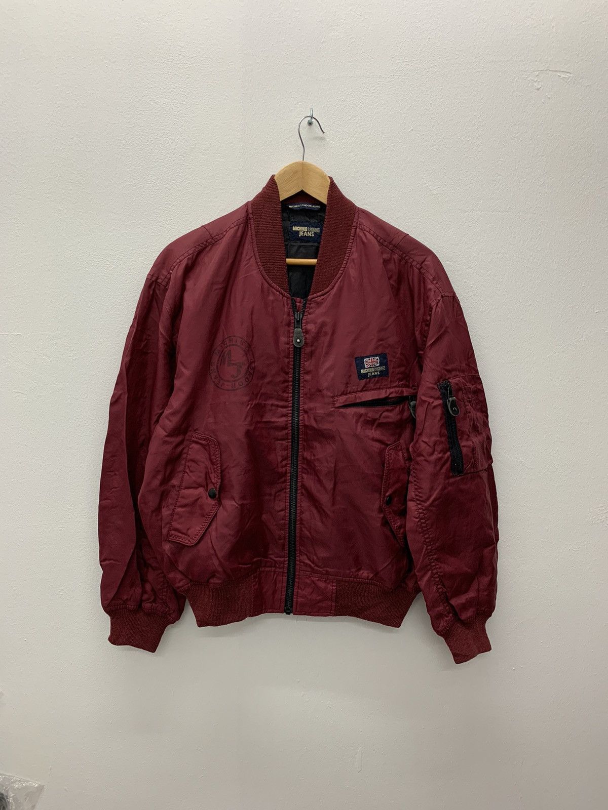 Japanese Brand Vintage Michiko London Big Logo Ma1 Bomber Jacket Size US M / EU 48-50 / 2 - 2 Thumbnail