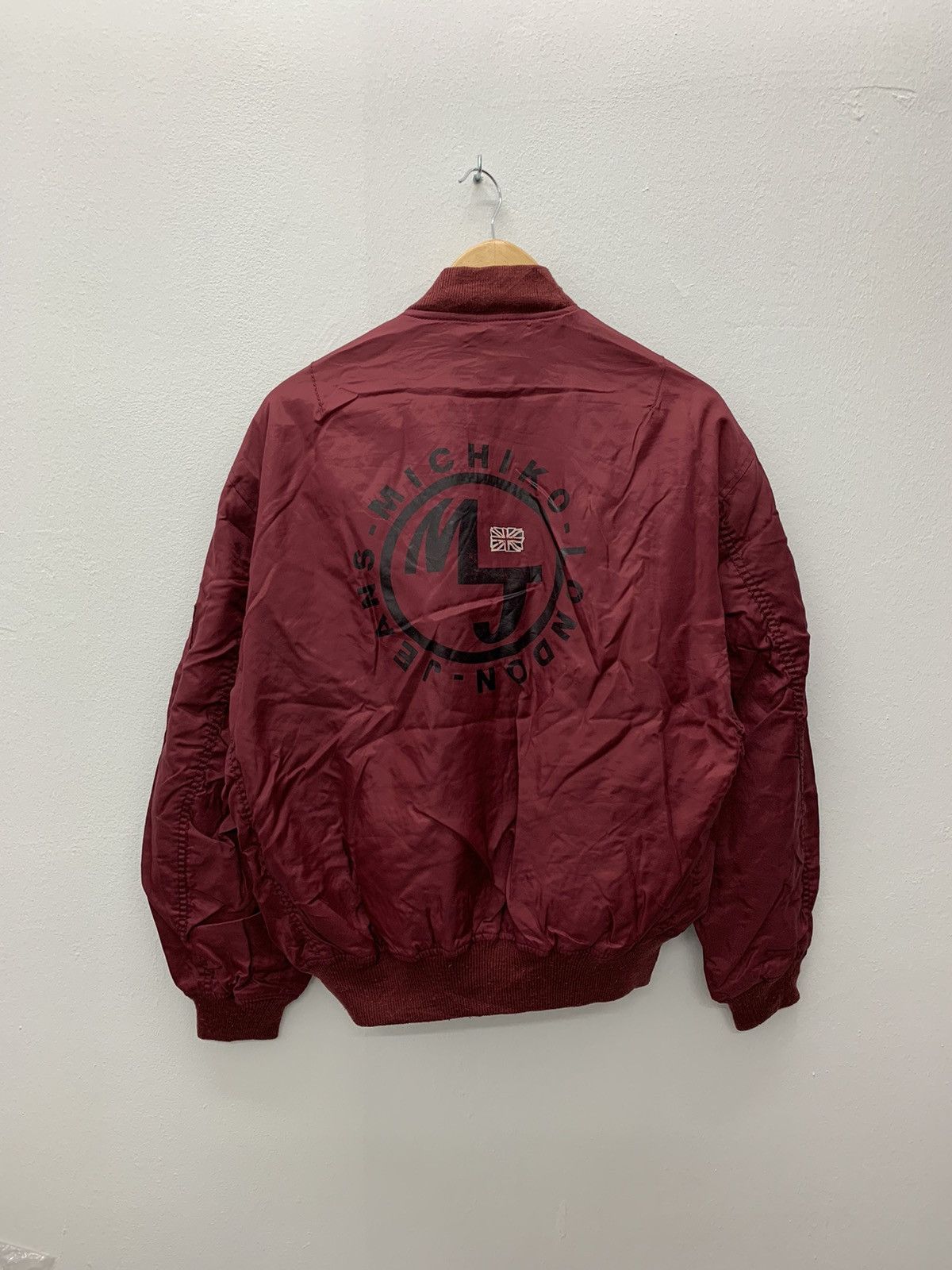 Japanese Brand Vintage Michiko London Big Logo Ma1 Bomber Jacket Size US M / EU 48-50 / 2 - 1 Thumbnail