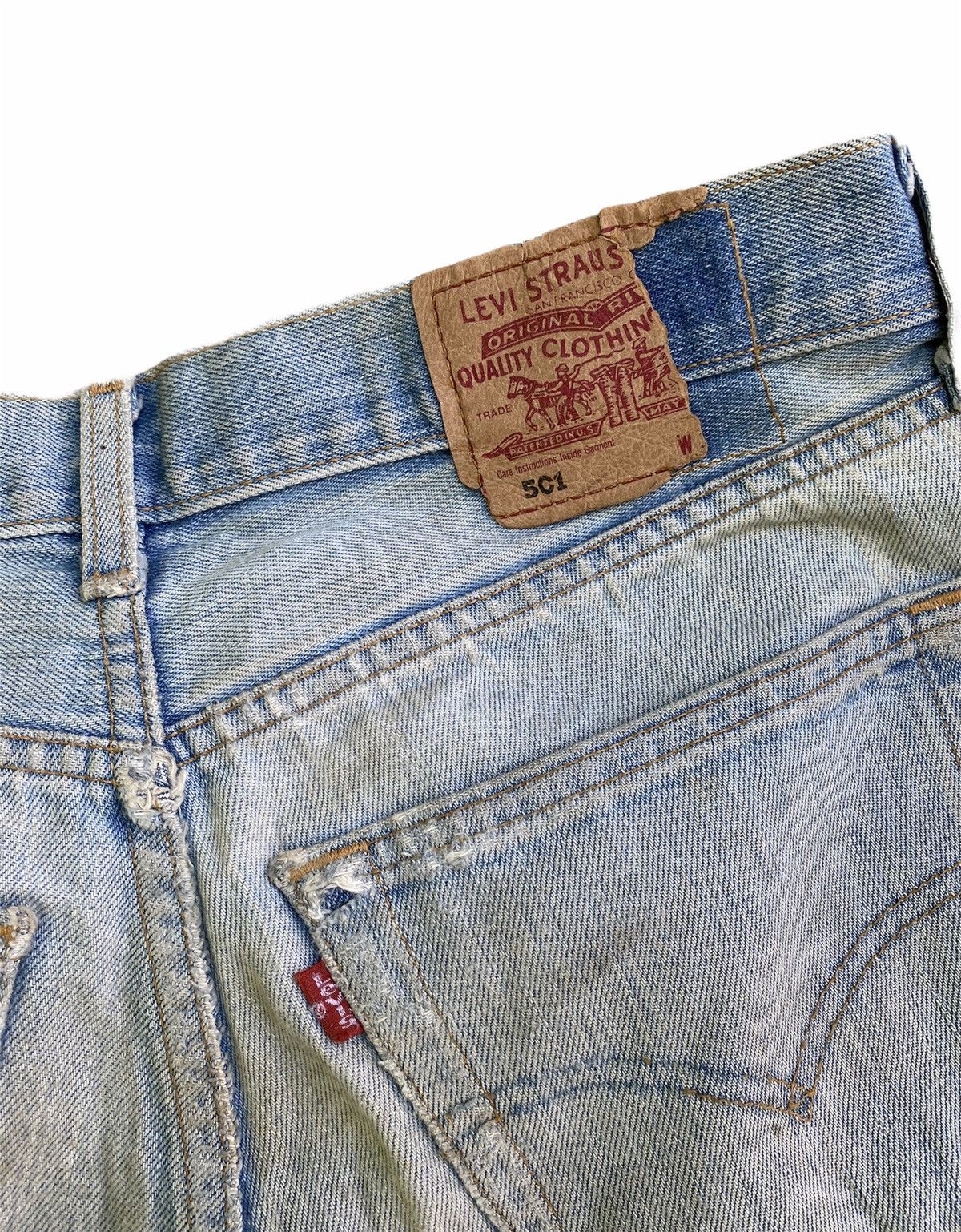 Levi's × Vintage Vintage Levi's Distressed Denim Custom Made Size US 30 / EU 46 - 8 Thumbnail