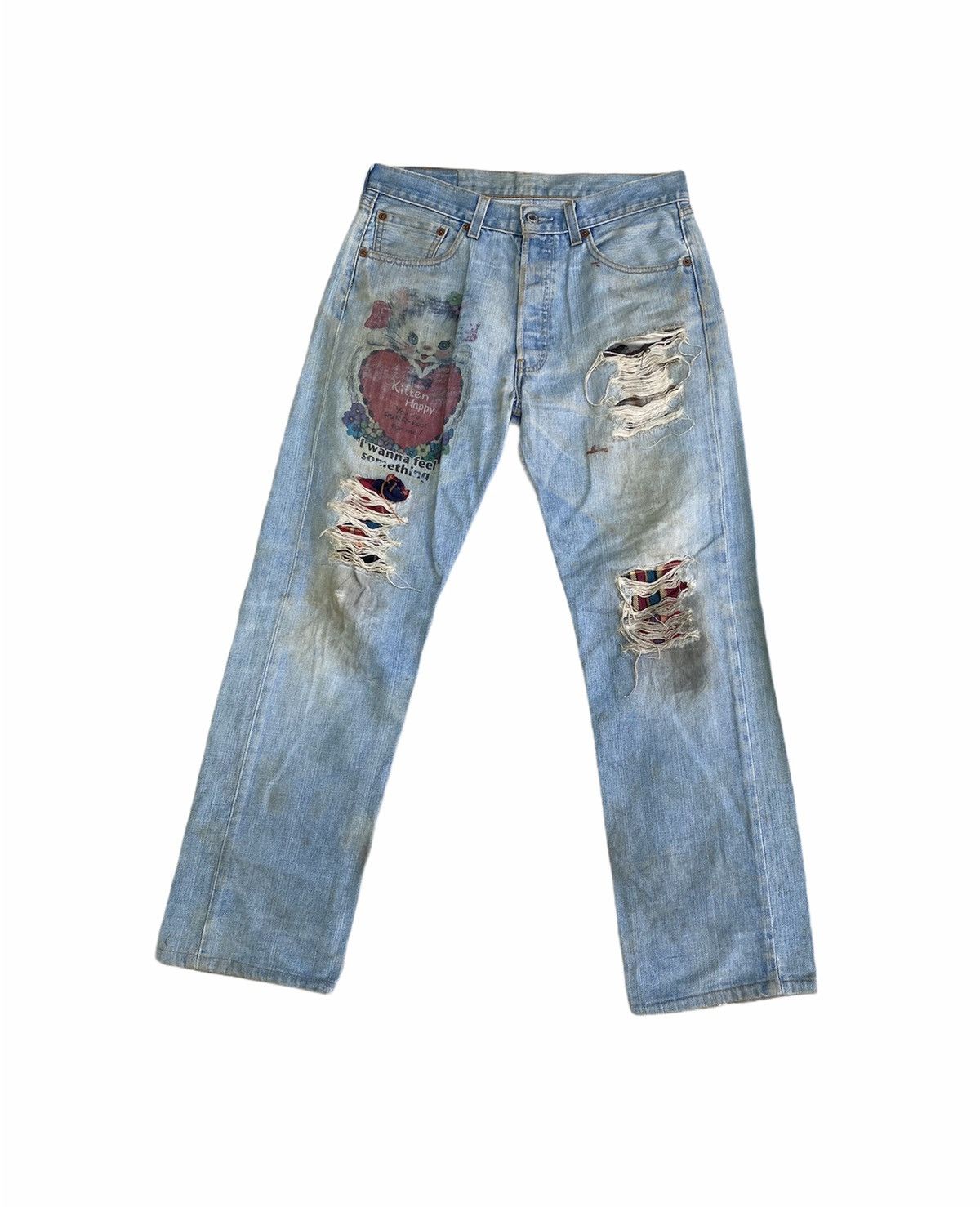 Levi's × Vintage Vintage Levi's Distressed Denim Custom Made Size US 30 / EU 46 - 1 Thumbnail