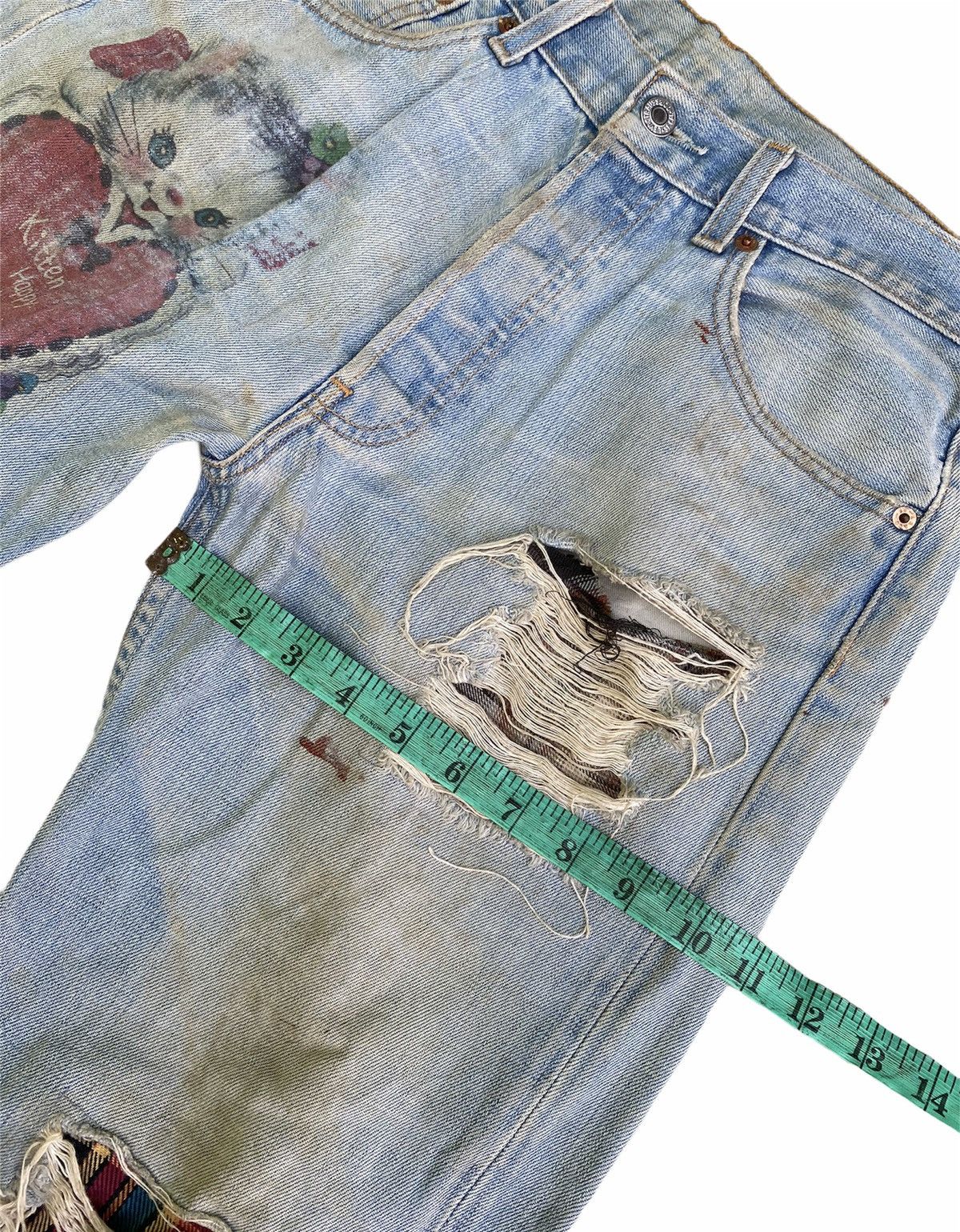 Levi's × Vintage Vintage Levi's Distressed Denim Custom Made Size US 30 / EU 46 - 19 Thumbnail