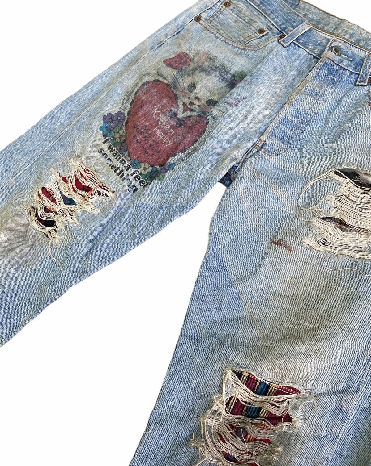 Levi's × Vintage Vintage Levi's Distressed Denim Custom Made Size US 30 / EU 46 - 5 Thumbnail
