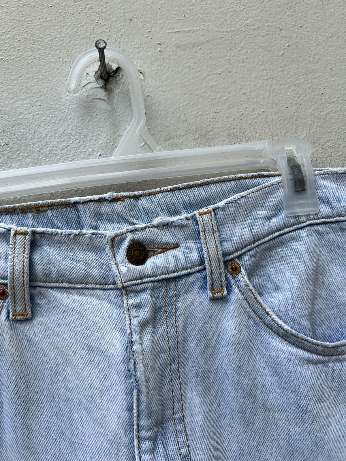 Levi's × Needles × Vintage Vintage 1996 Levi’s 505 Fade Light Blue Stains Denim Jeans Size US 30 / EU 46 - 8 Thumbnail