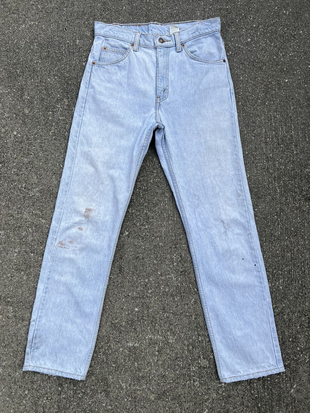 Levi's × Needles × Vintage Vintage 1996 Levi’s 505 Fade Light Blue Stains Denim Jeans Size US 30 / EU 46 - 1 Thumbnail