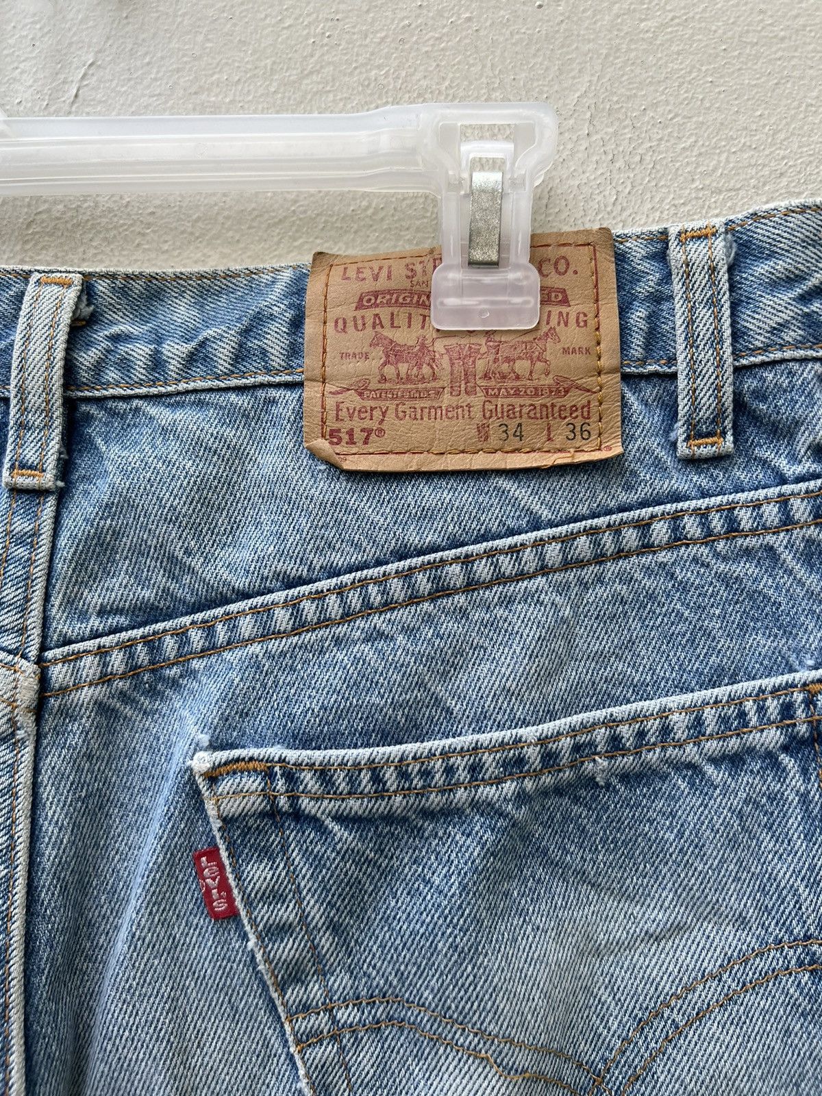 Levi's Vintage 90s Levi’s 517 Faded Denim Cropped Flare Jeans R1 Size US 33 - 15 Thumbnail