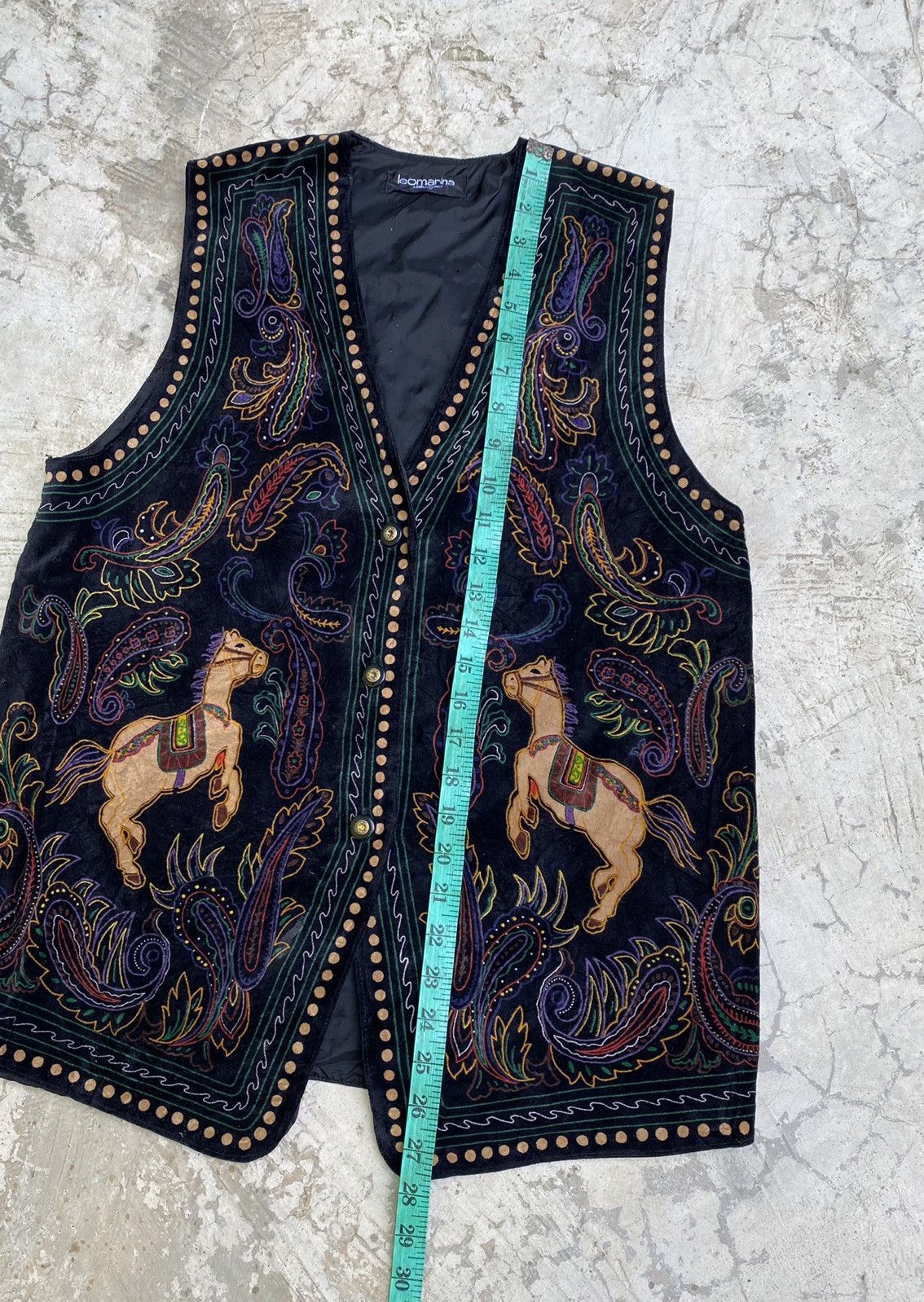 Designer × Japanese Brand × Vintage Leomarina Cardigan Embroidery Velveteen Vest Jacket Size US M / EU 48-50 / 2 - 12 Thumbnail