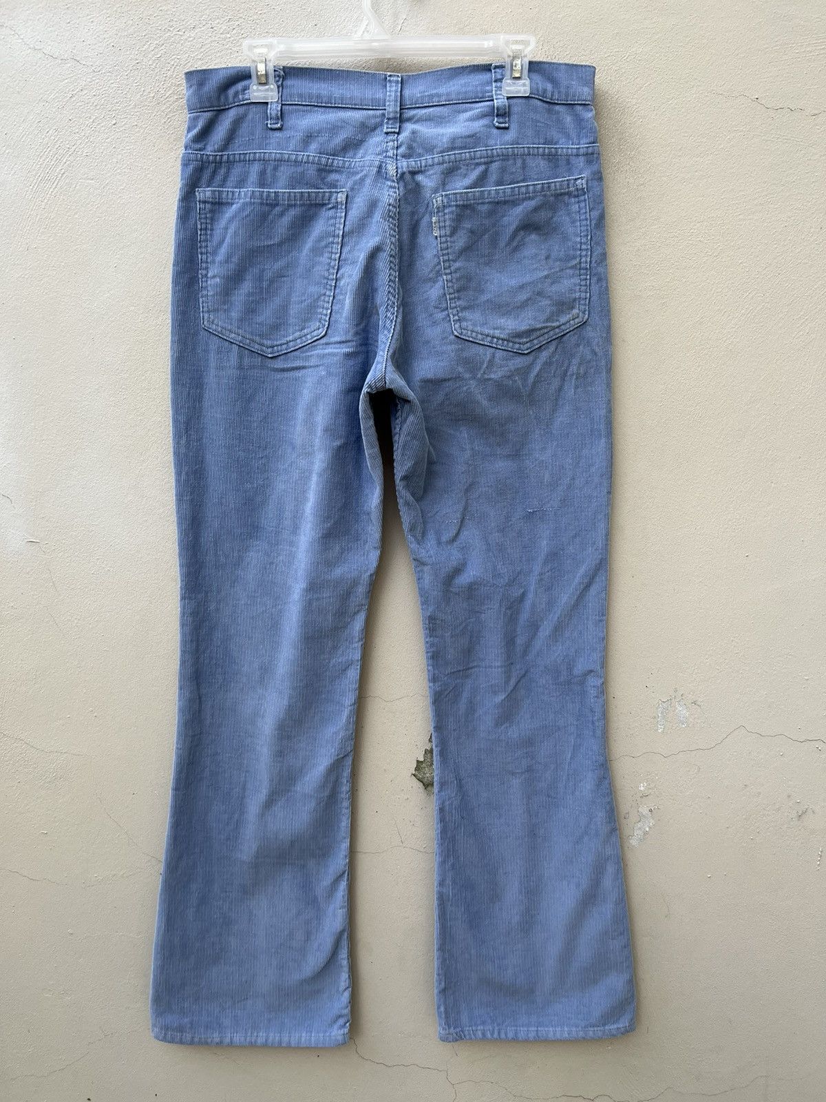 Levi's Vintage 70s Levi’s 646 Fade Light Blue Corduroy Flare Jeans Size US 33 - 16 Thumbnail